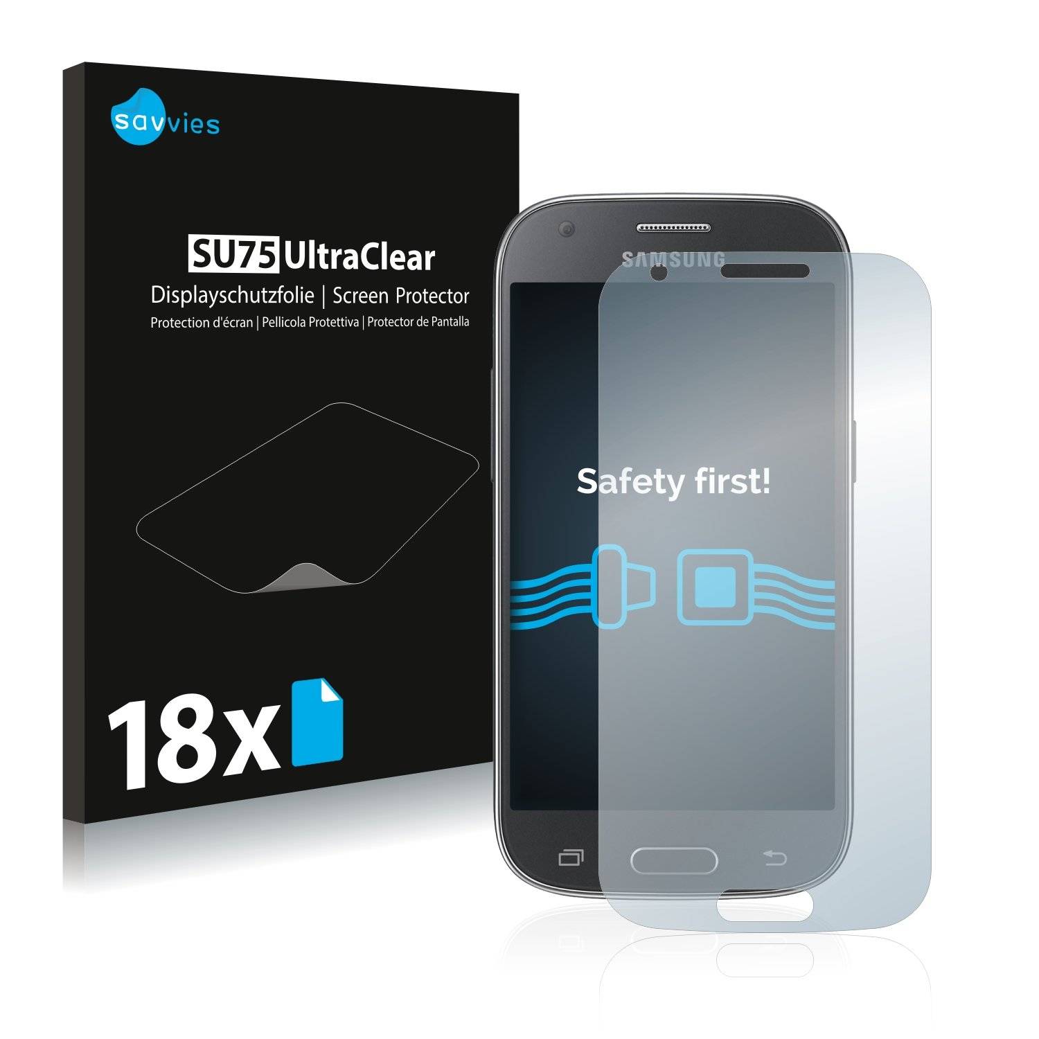18x Savvies® SU75 Displayschutzfolie für Samsung Galaxy Ace 4 SM-G357 (3G)