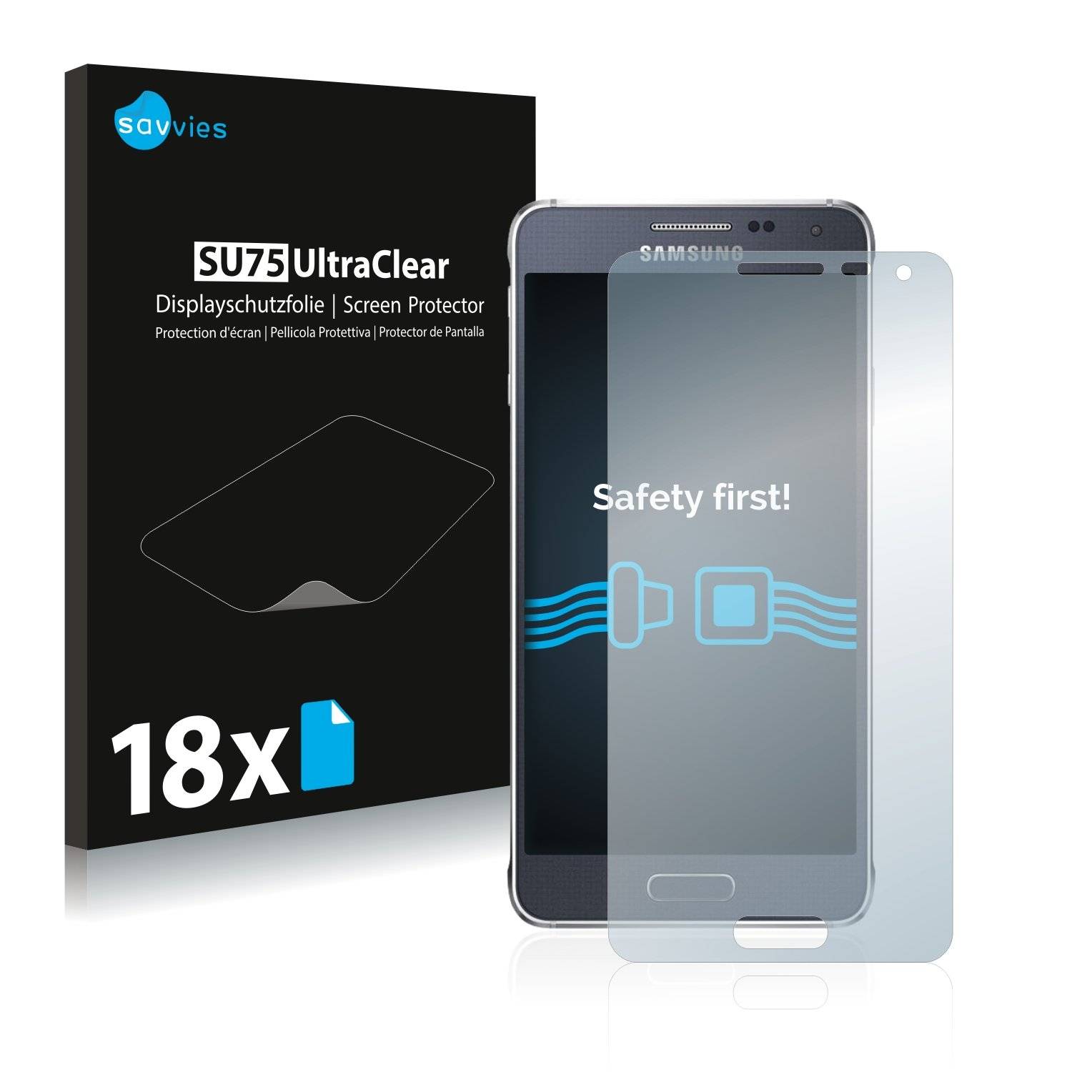 18x Savvies® SU75 Displayschutzfolie für Samsung Galaxy Alpha SM-G850F