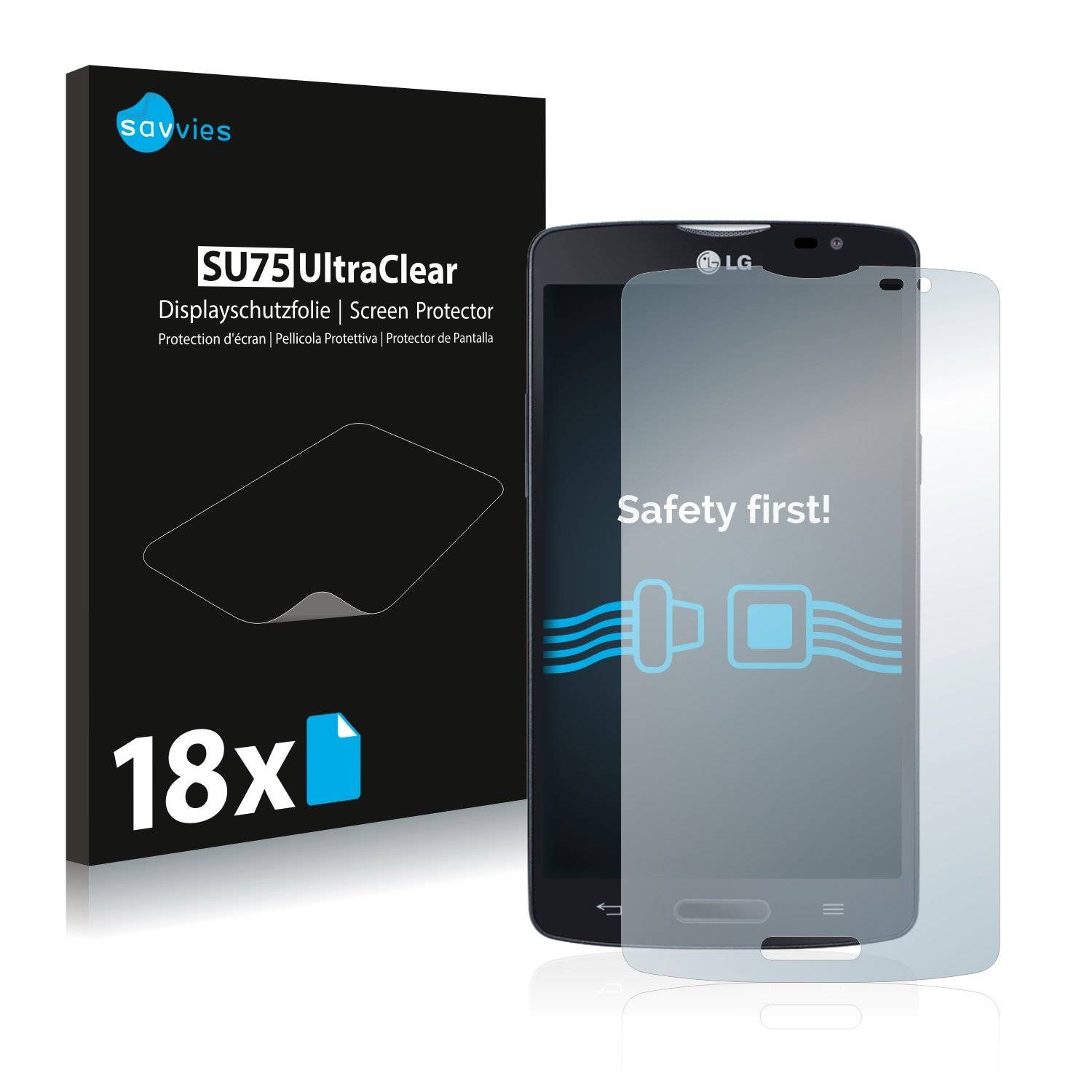 18x Savvies® SU75 Displayschutzfolie für LG L80 D373 (One Sim)