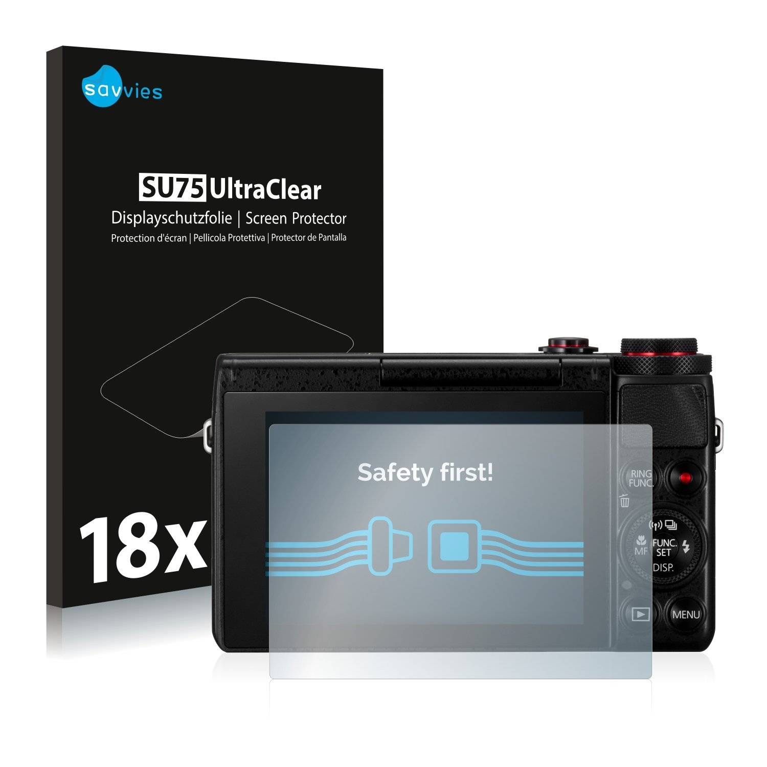 18x Savvies® SU75 Displayschutzfolie für Canon PowerShot G7 X G7X