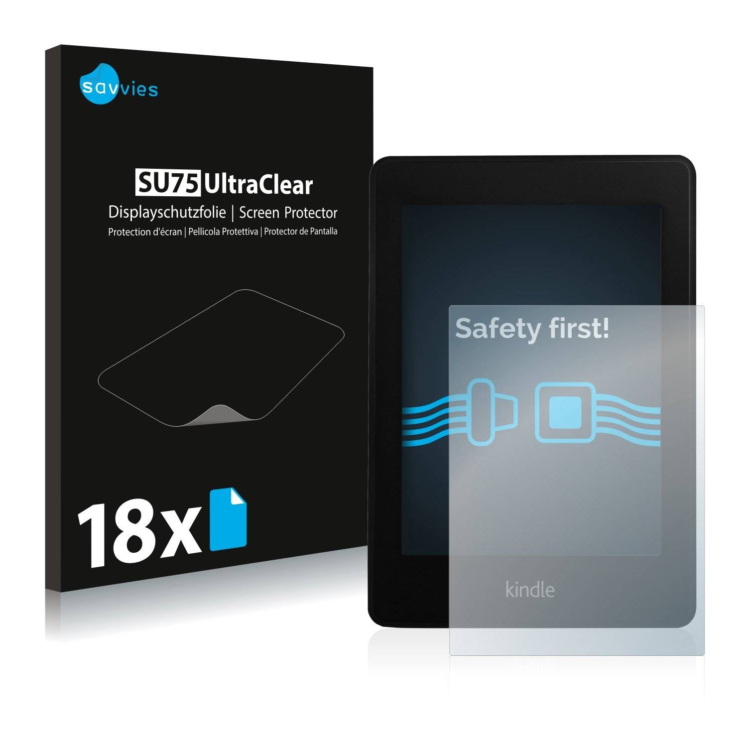 18x Savvies® SU75 Displayschutzfolie für Amazon Kindle Paperwhite (2014)
