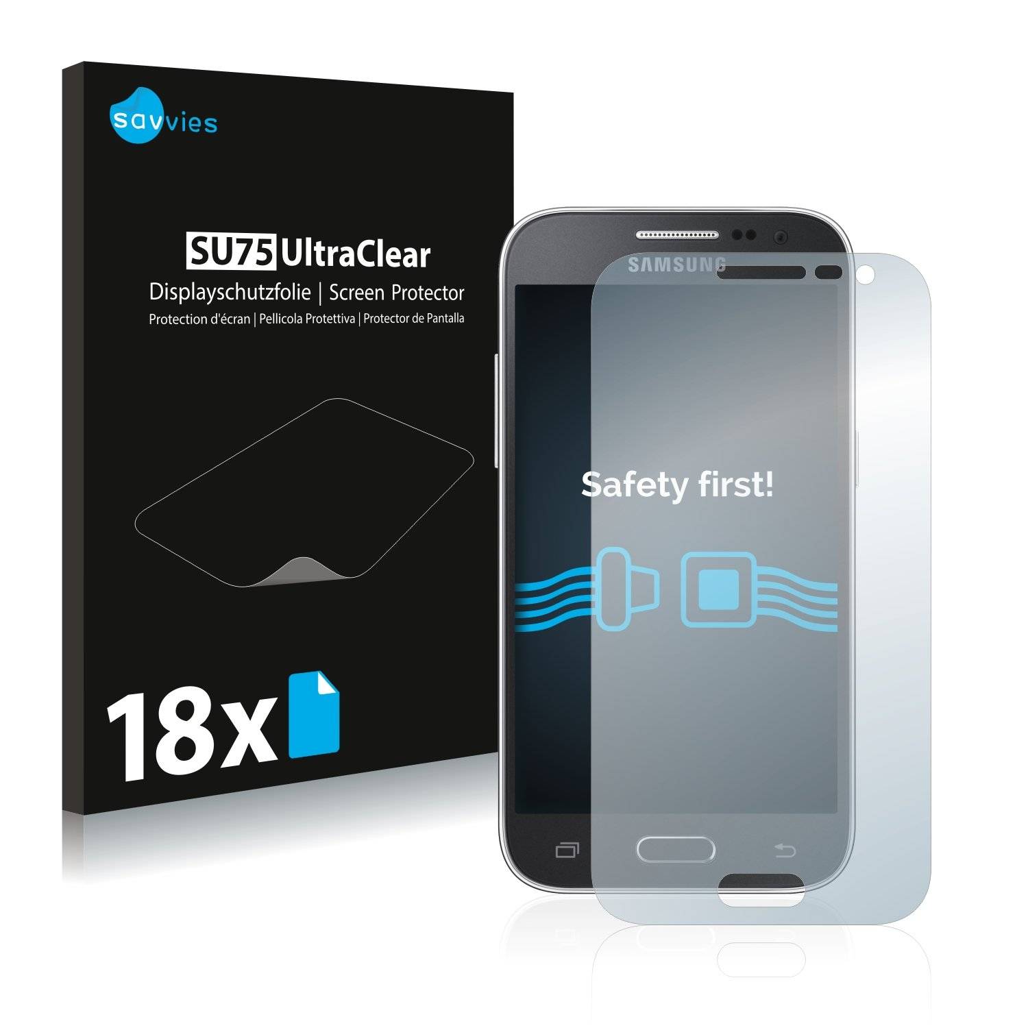 18x Savvies® SU75 Displayschutzfolie für Samsung Galaxy Core Prime G360