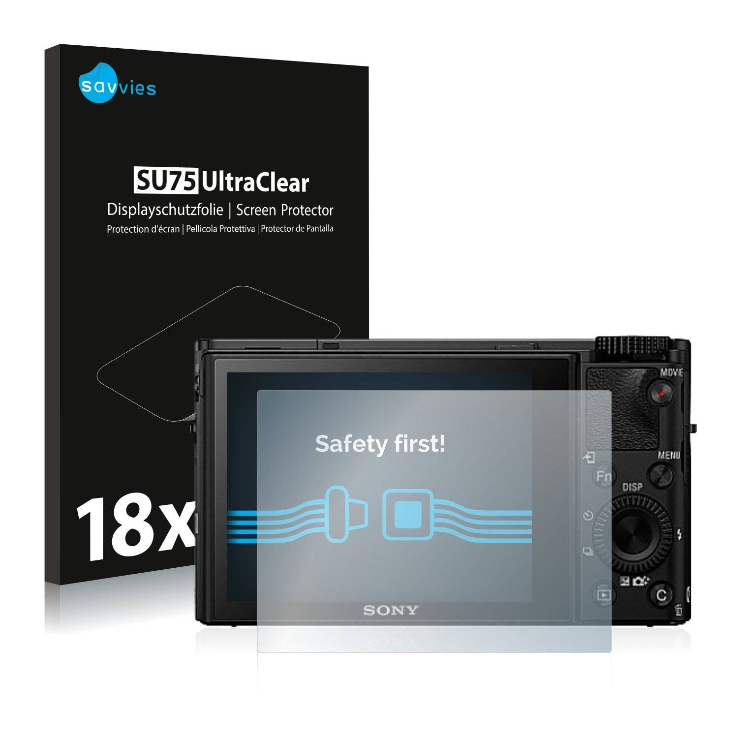 18x Savvies® SU75 Displayschutzfolie für Sony Cyber-Shot DSC-RX100 IV