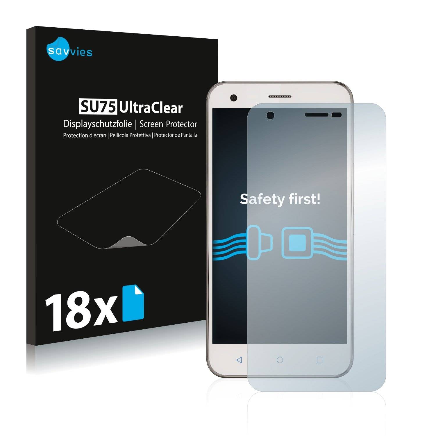 18x Savvies® SU75 Displayschutzfolie für Vodafone Smart Ultra 6