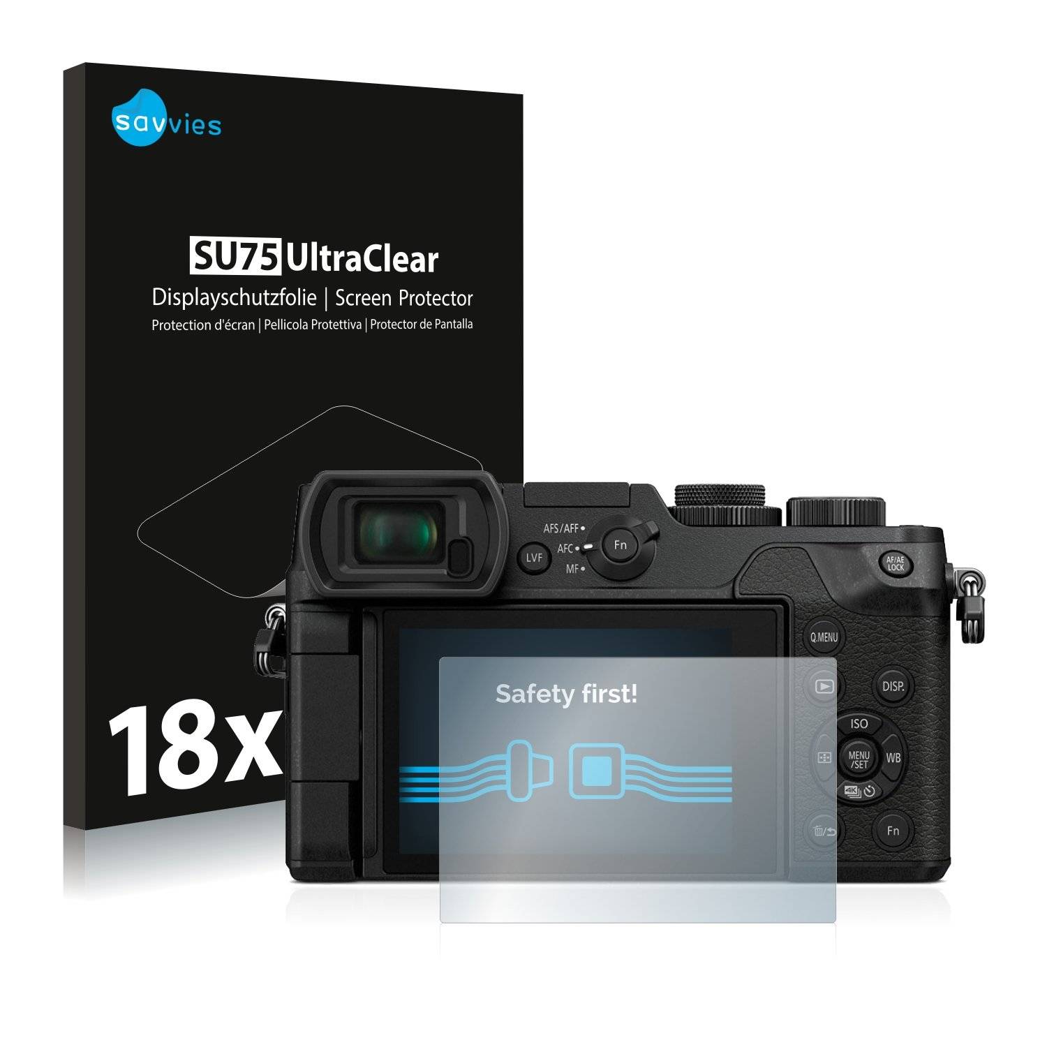 18x Savvies® SU75 Displayschutzfolie für Panasonic Lumix DMC-GX8