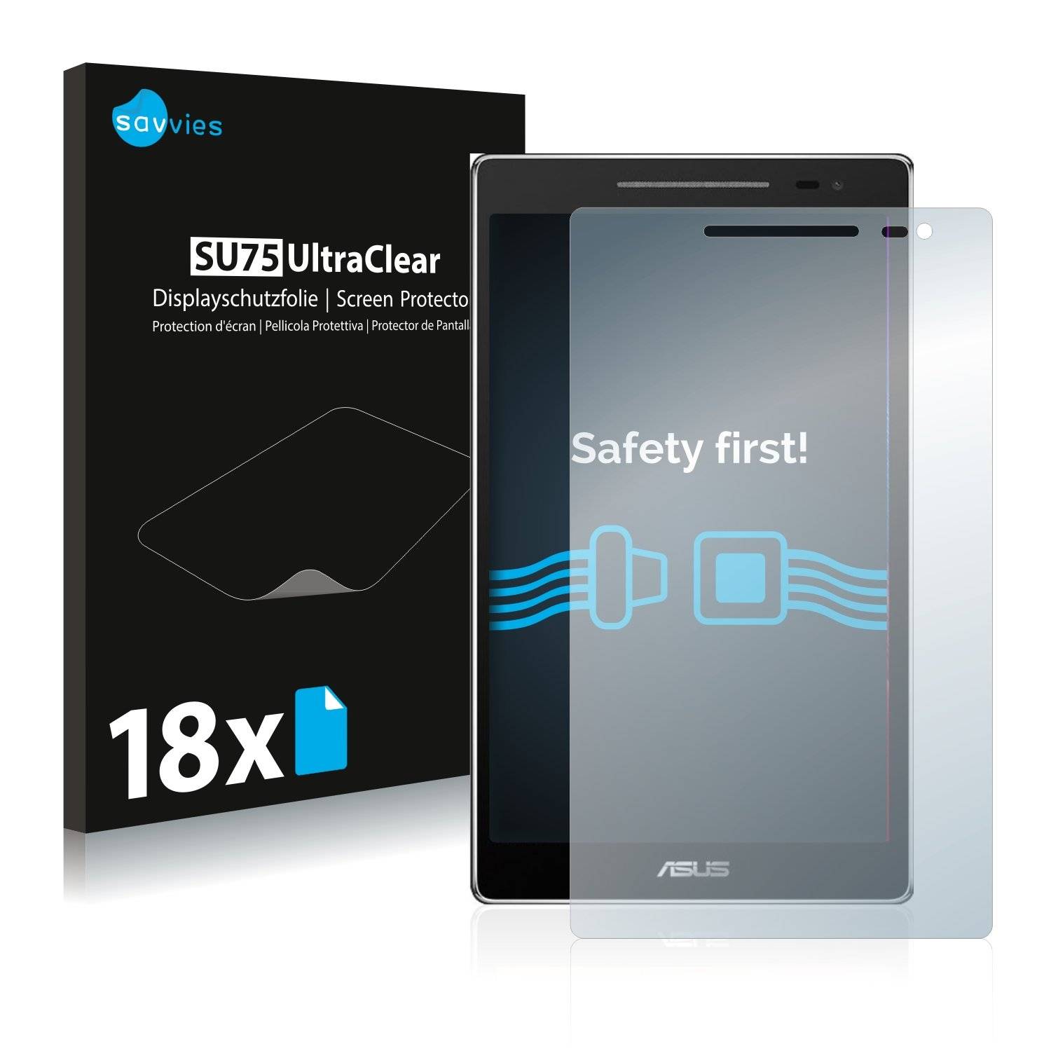 18x Savvies® SU75 Displayschutzfolie für Asus ZenPad 8.0 Z380 KL