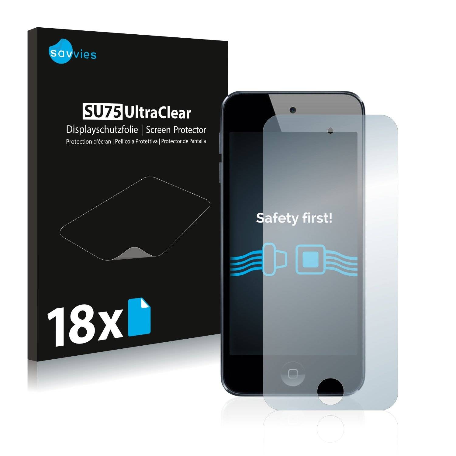 18x Savvies® SU75 Displayschutzfolie für Apple iPod Touch (6. Generation)