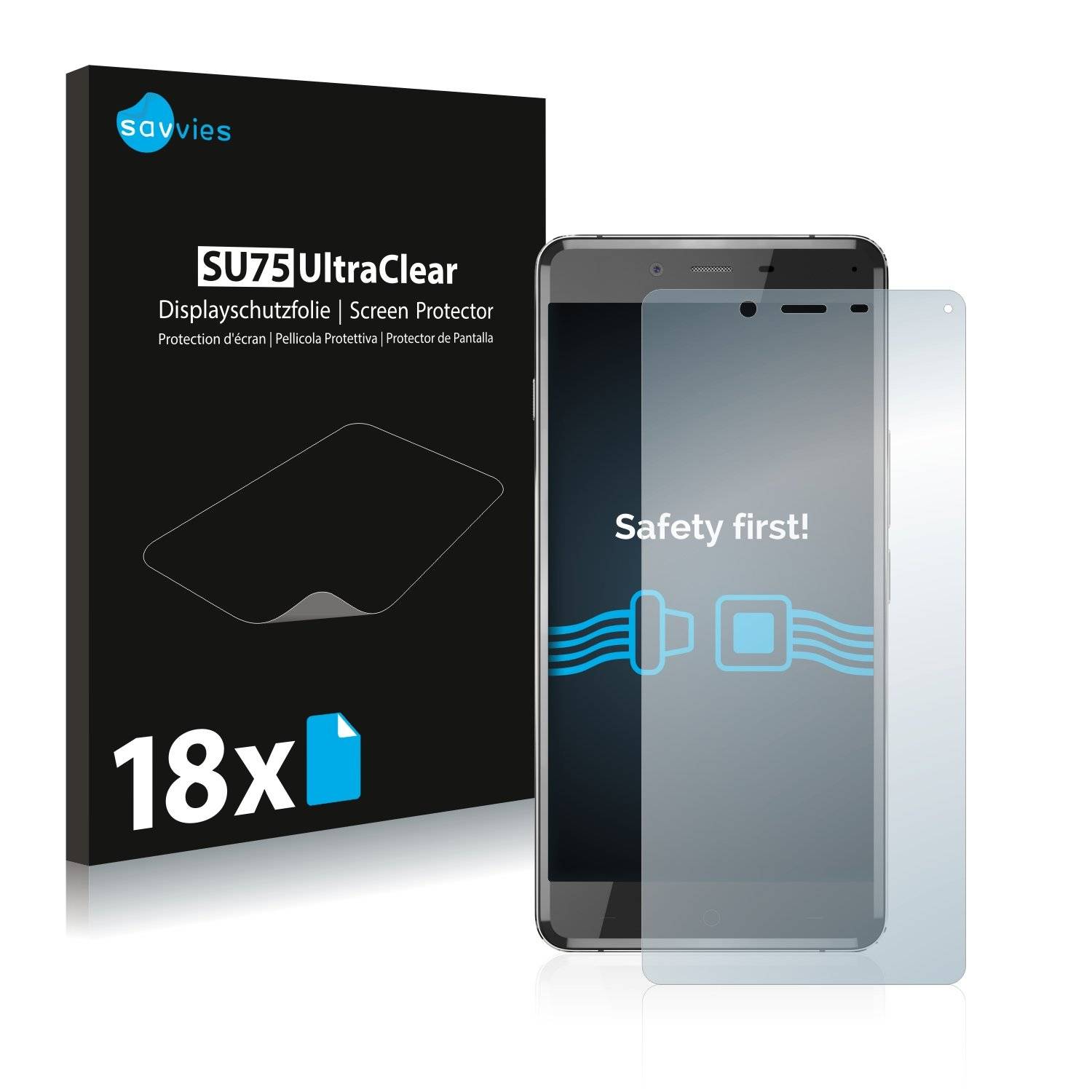 18x Savvies® SU75 Displayschutzfolie für OnePlus X Ceramic