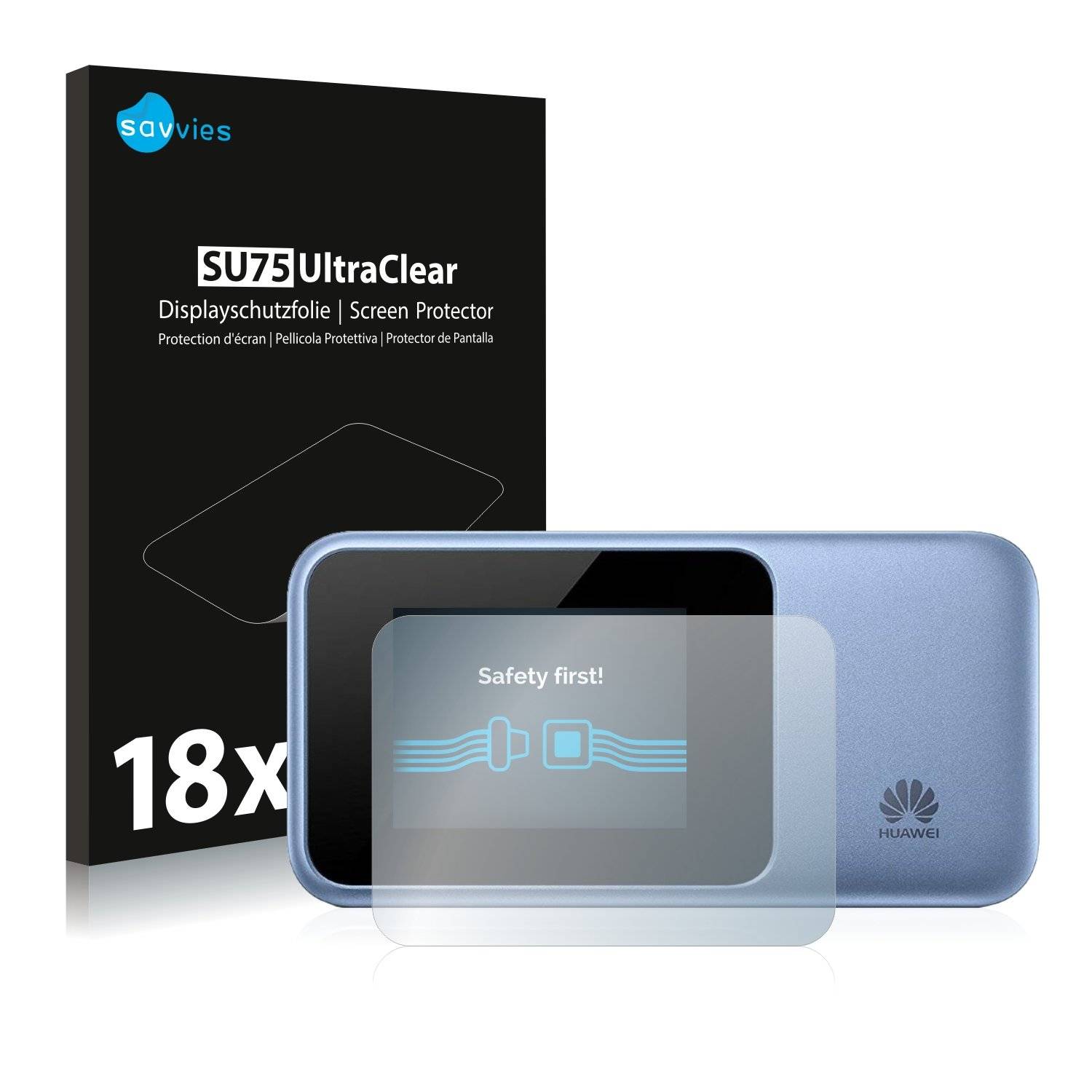 18x Savvies® SU75 Displayschutzfolie für Huawei E5788U-96A