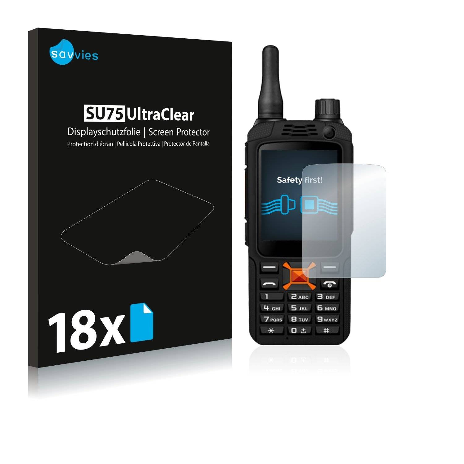 18x Savvies® SU75 Displayschutzfolie für Anytone F22 Plus