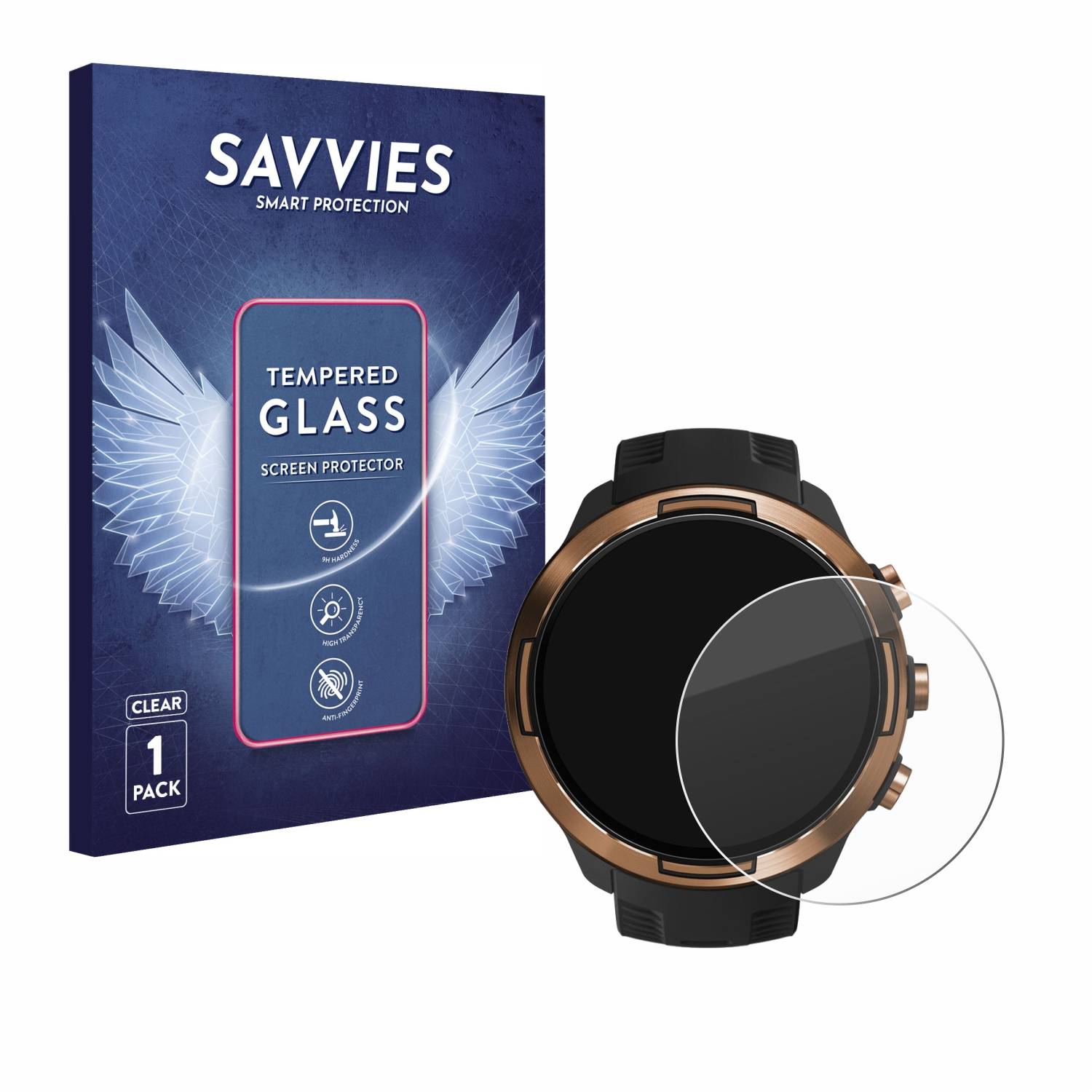 Savvies Clear Panzerglas für Suunto 9 Baro
