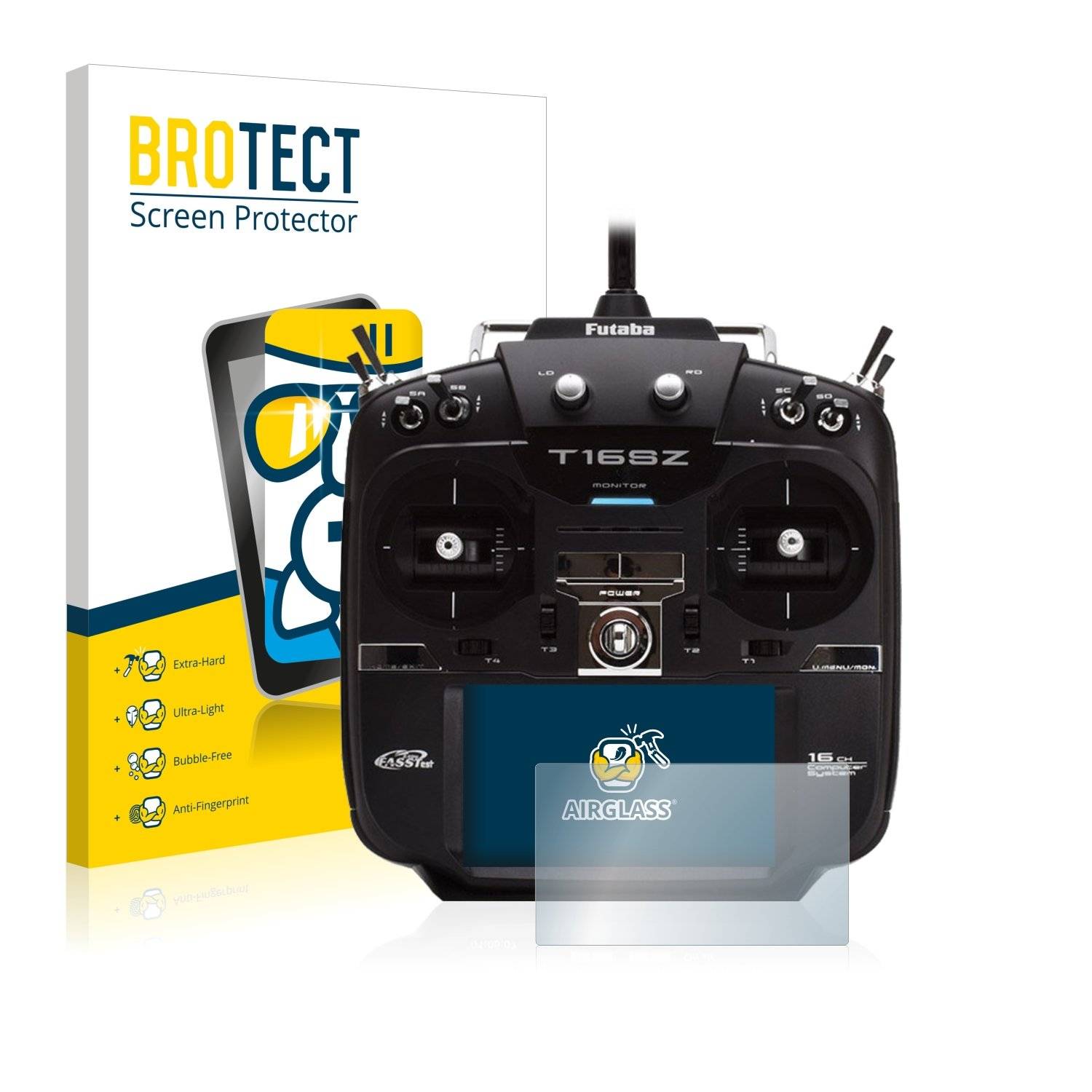 BROTECT® AirGlass® Panzerglasfolie für Robbe Futaba T16SZ