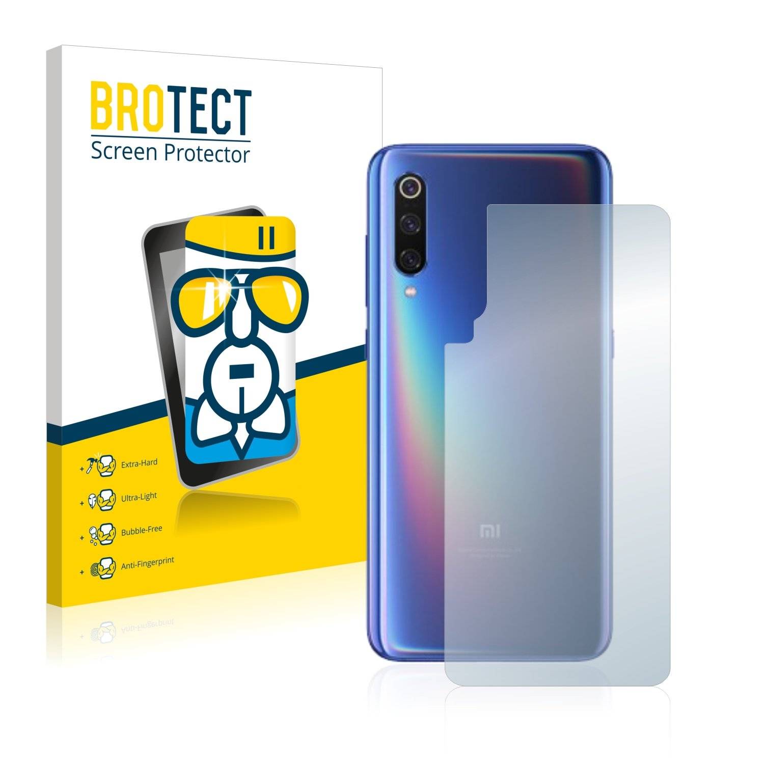BROTECT® AirGlass® Panzerglasfolie für Xiaomi Mi 9 (Rückseite)