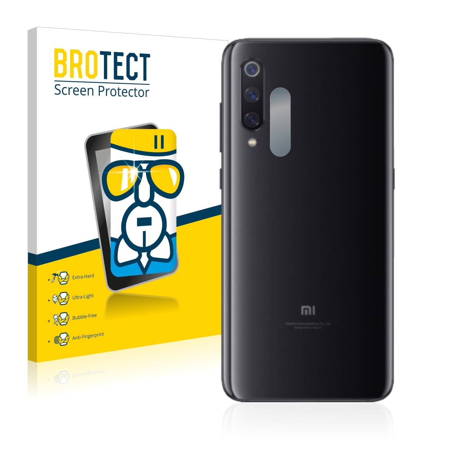 BROTECT® AirGlass® Panzerglasfolie für Xiaomi Mi 9 (Kamera auf der Rückseite)