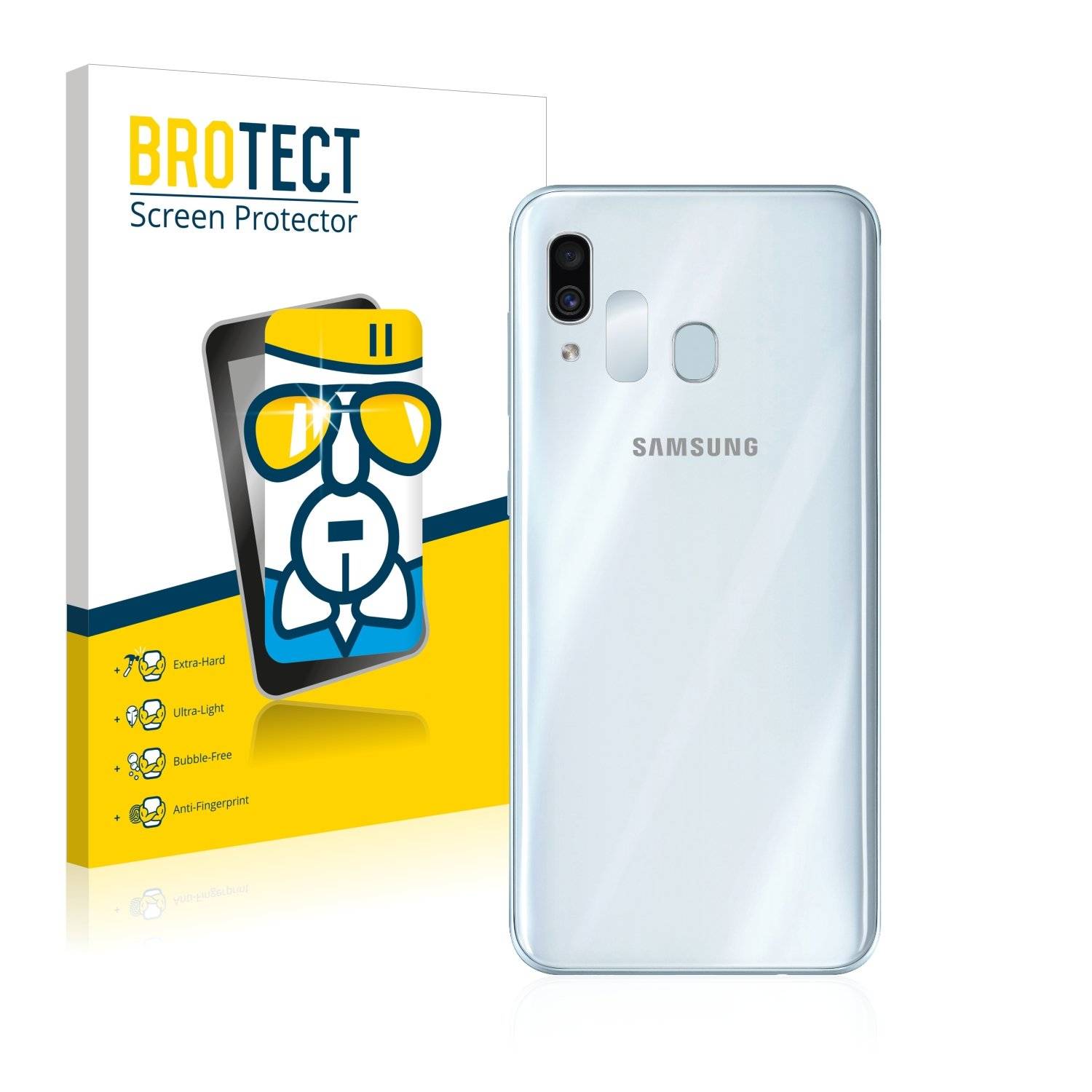 BROTECT® AirGlass® Panzerglasfolie für Samsung Galaxy A30 (Kamera auf der Rückseite)