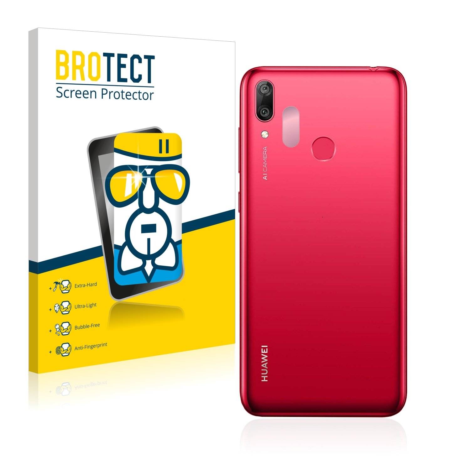 BROTECT® AirGlass® Panzerglasfolie für Huawei Y7 2019 (Kamera auf der Rückseite)