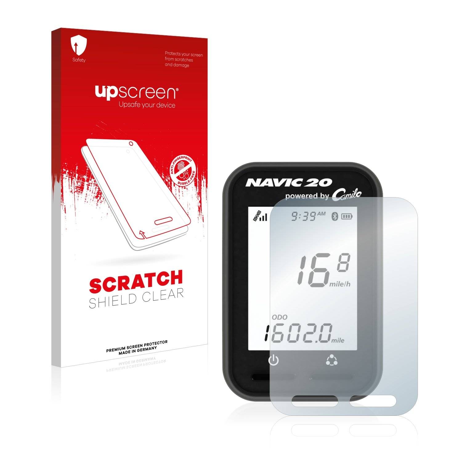 upscreen® Scratch Shield Clear Premium Displayschutzfolie für Ciclo Navic 20