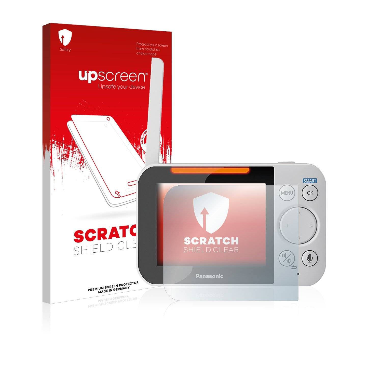 upscreen® Scratch Shield Clear Premium Displayschutzfolie für Panasonic Long Range Baby Monitor