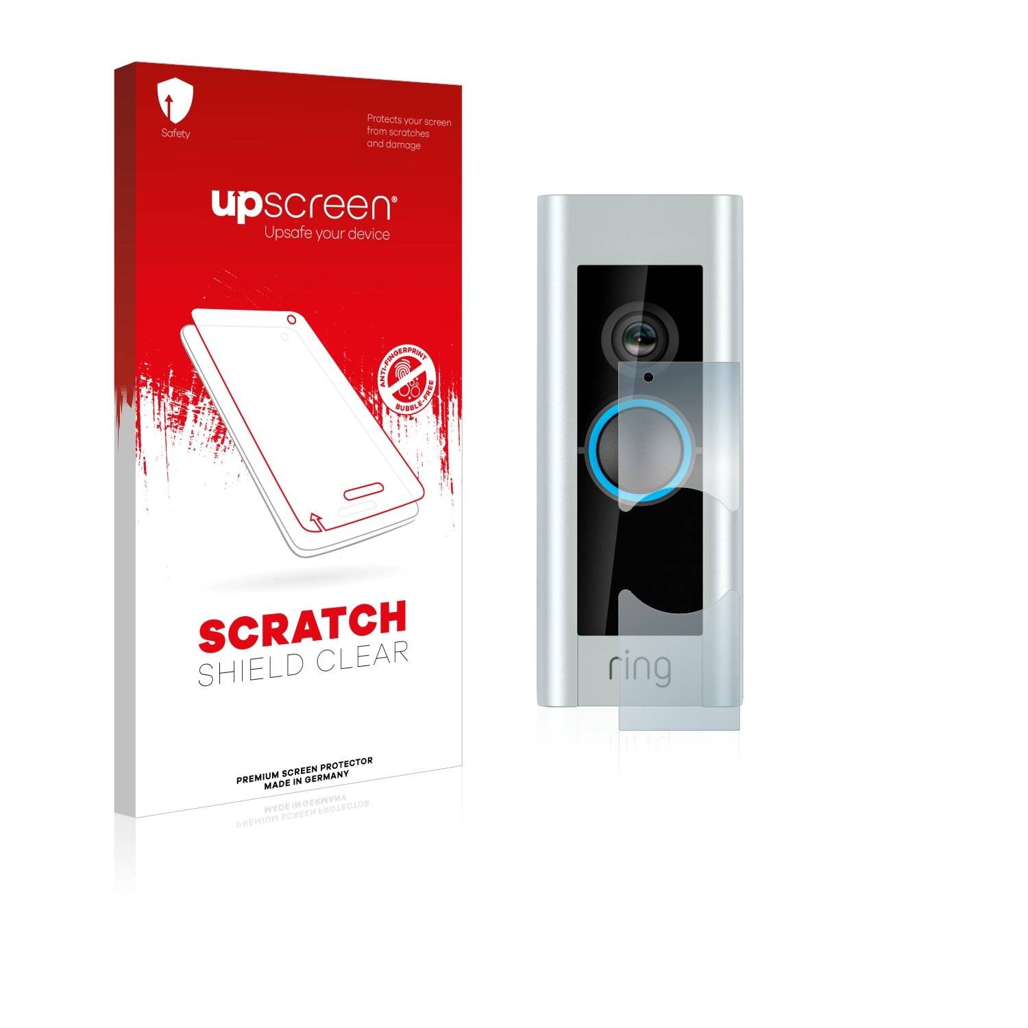 upscreen® Scratch Shield Clear Premium Displayschutzfolie für Ring Video Doorbell Pro (Version 2)