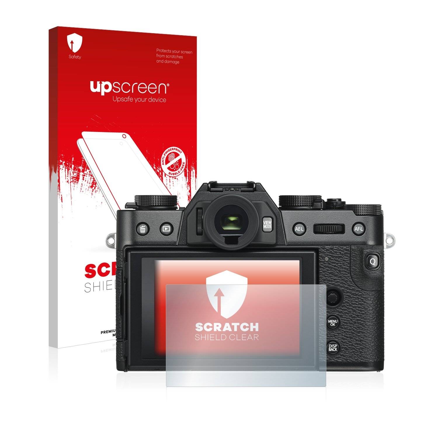 upscreen® Scratch Shield Clear Premium Displayschutzfolie für Fujifilm X-T30