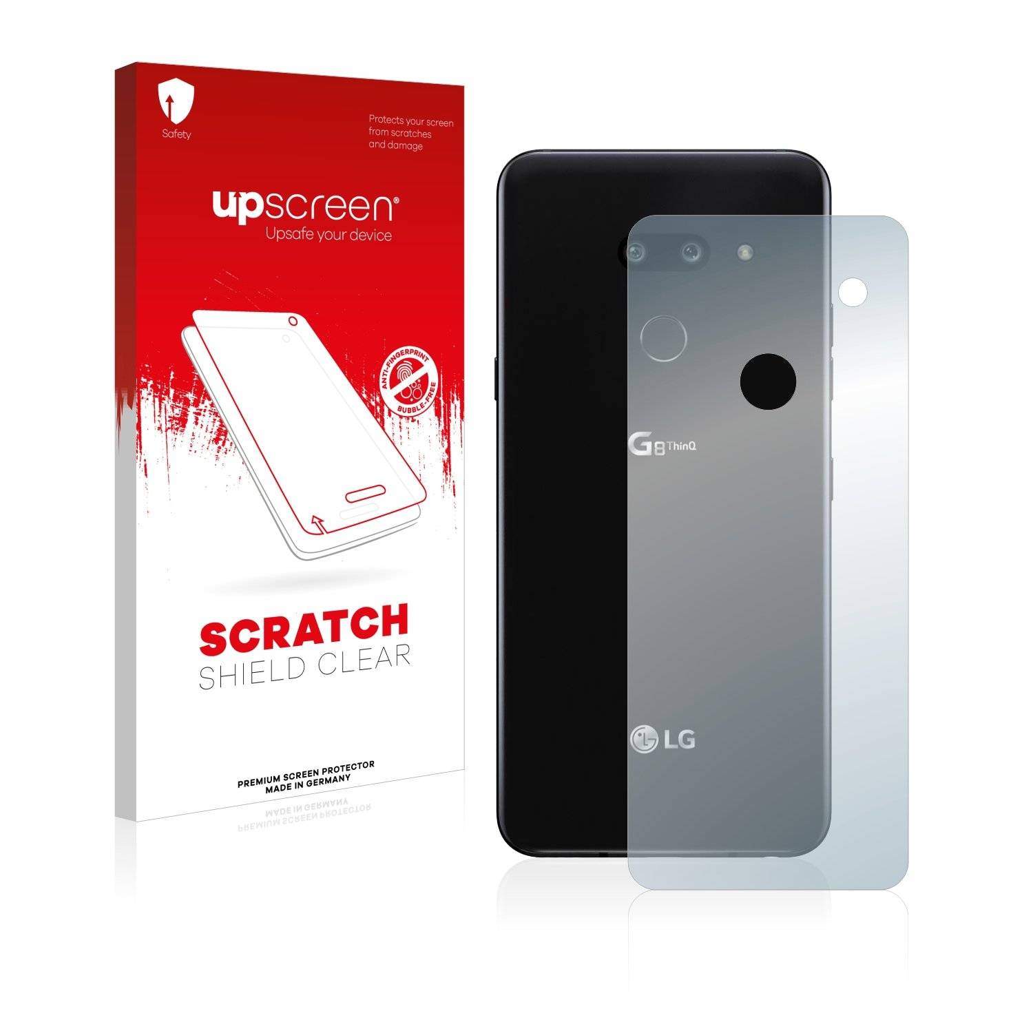upscreen® Scratch Shield Clear Premium Displayschutzfolie für LG G8 ThinQ (Rückseite)