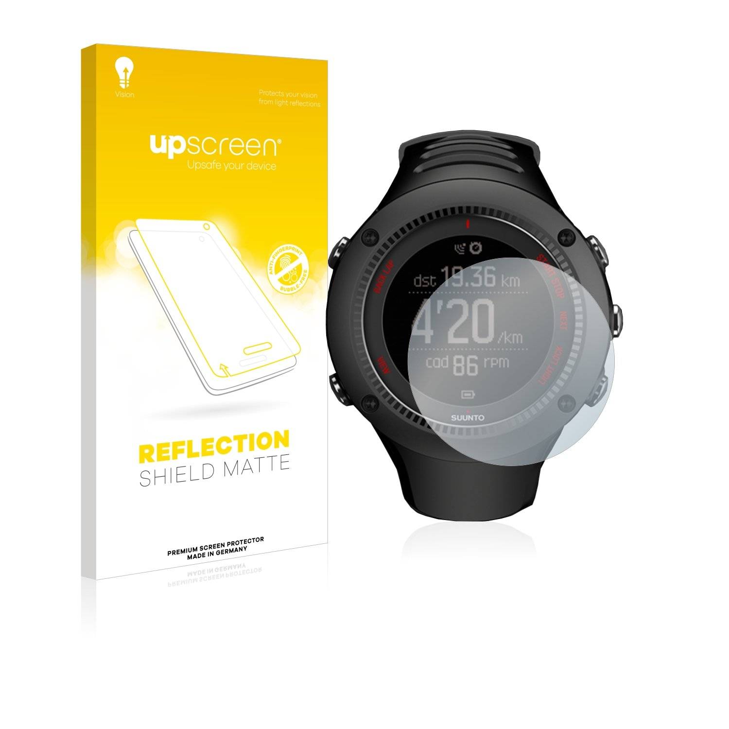 upscreen® Reflection Shield Matte Displayschutzfolie Premium für Suunto Ambit3 Multisport