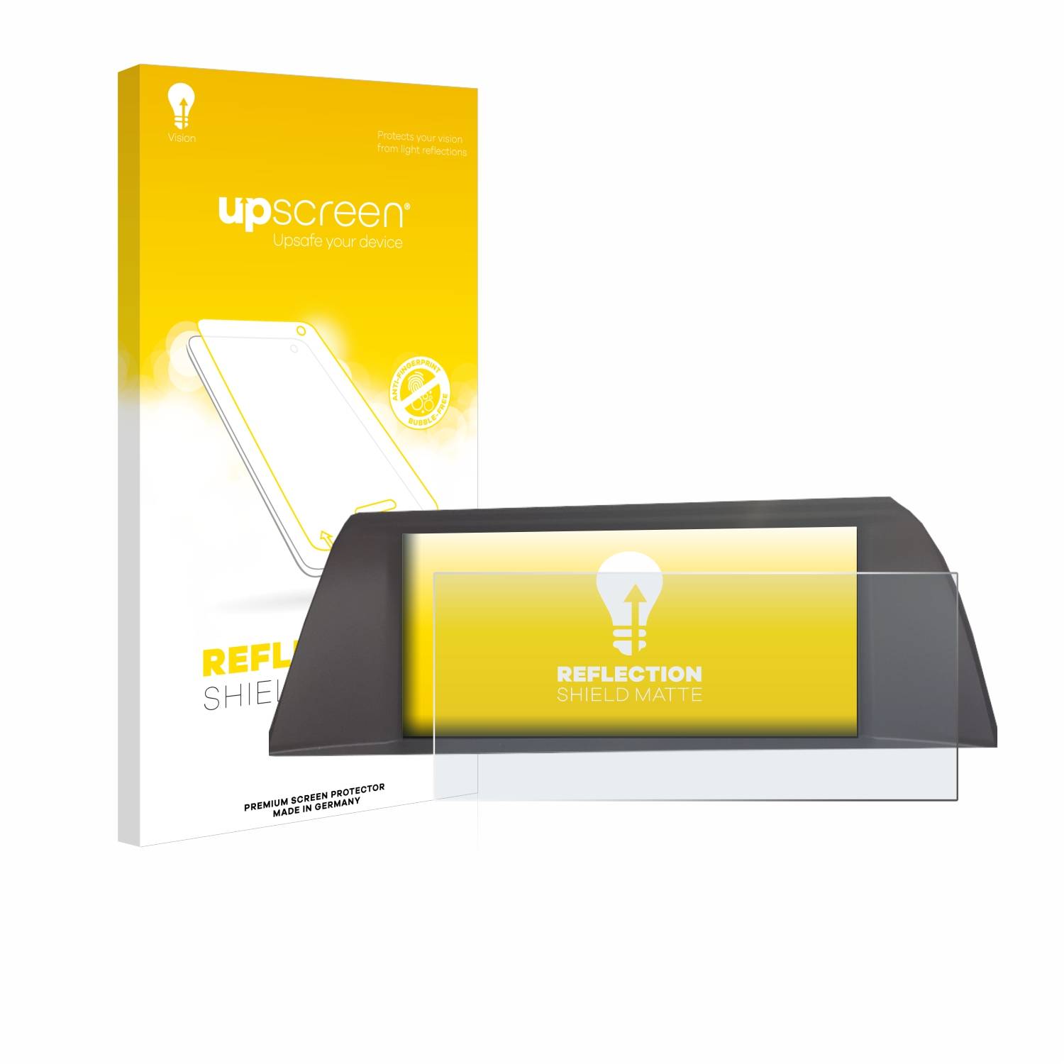 upscreen Reflection Shield Matt Schutzfolie für BMW 5 F10 2010-2013 Infotainment System 10.2