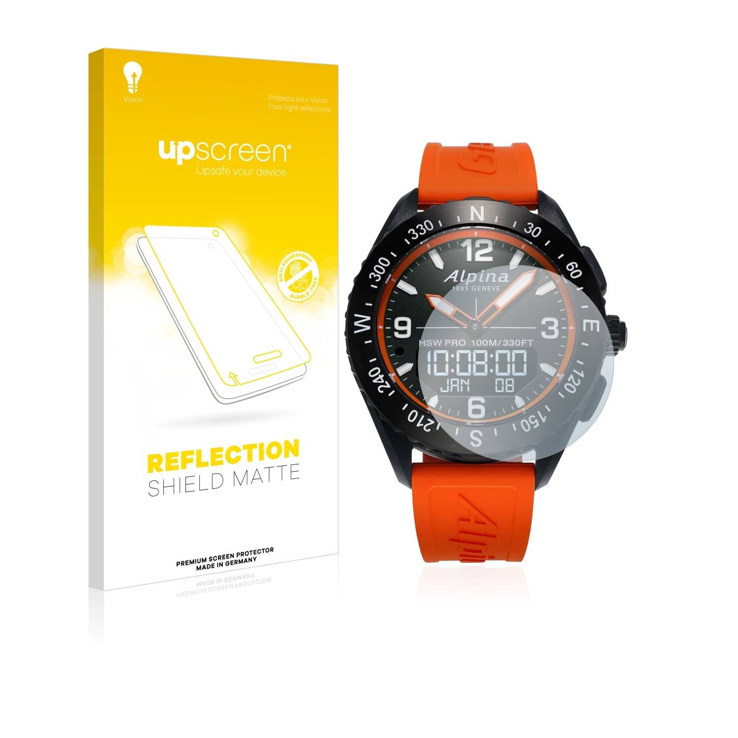 upscreen® Reflection Shield Matte Displayschutzfolie Premium für Alpina Alpinerx