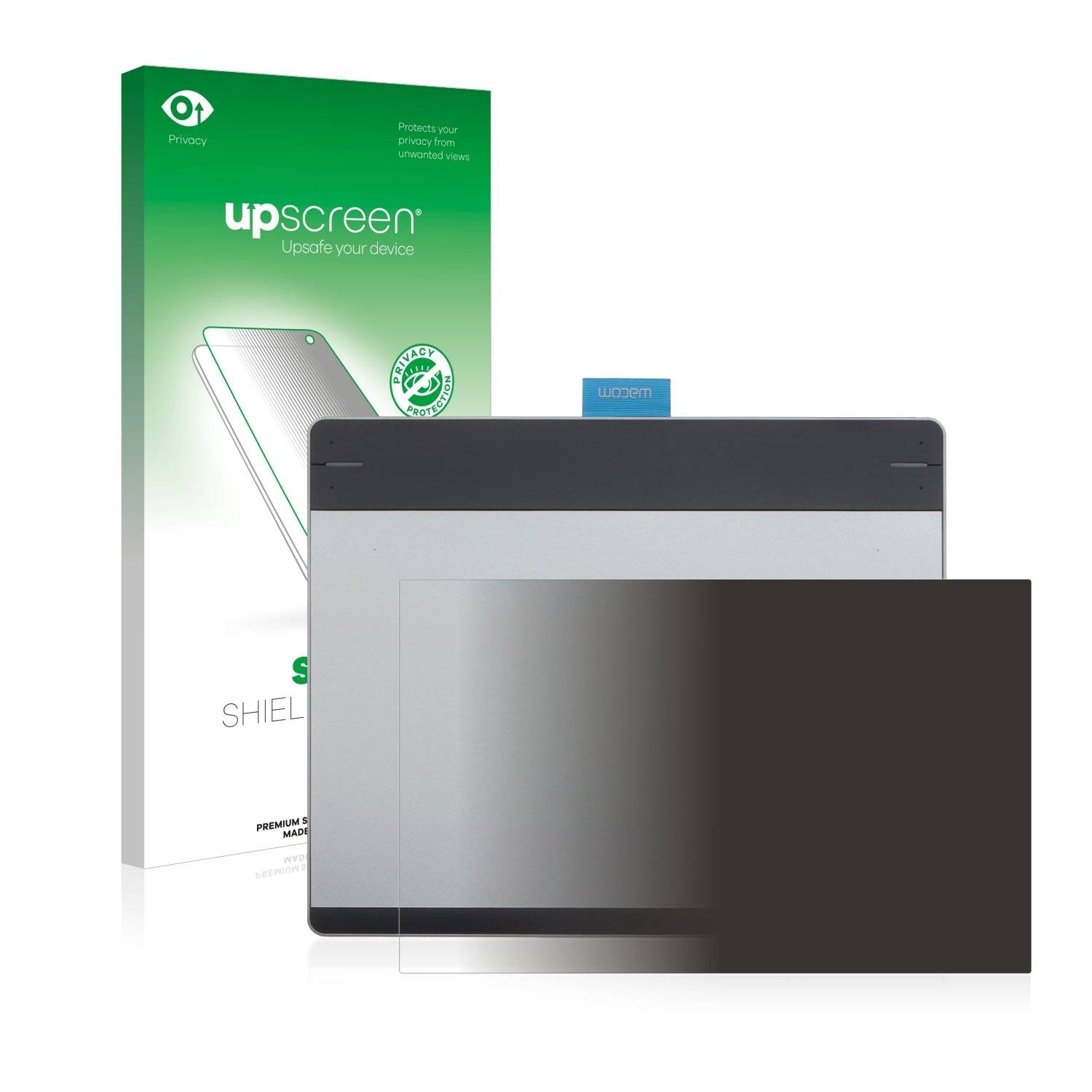 upscreen® Spy Shield Clear Premium Blickschutzfolie für Wacom Intuos CTH-680