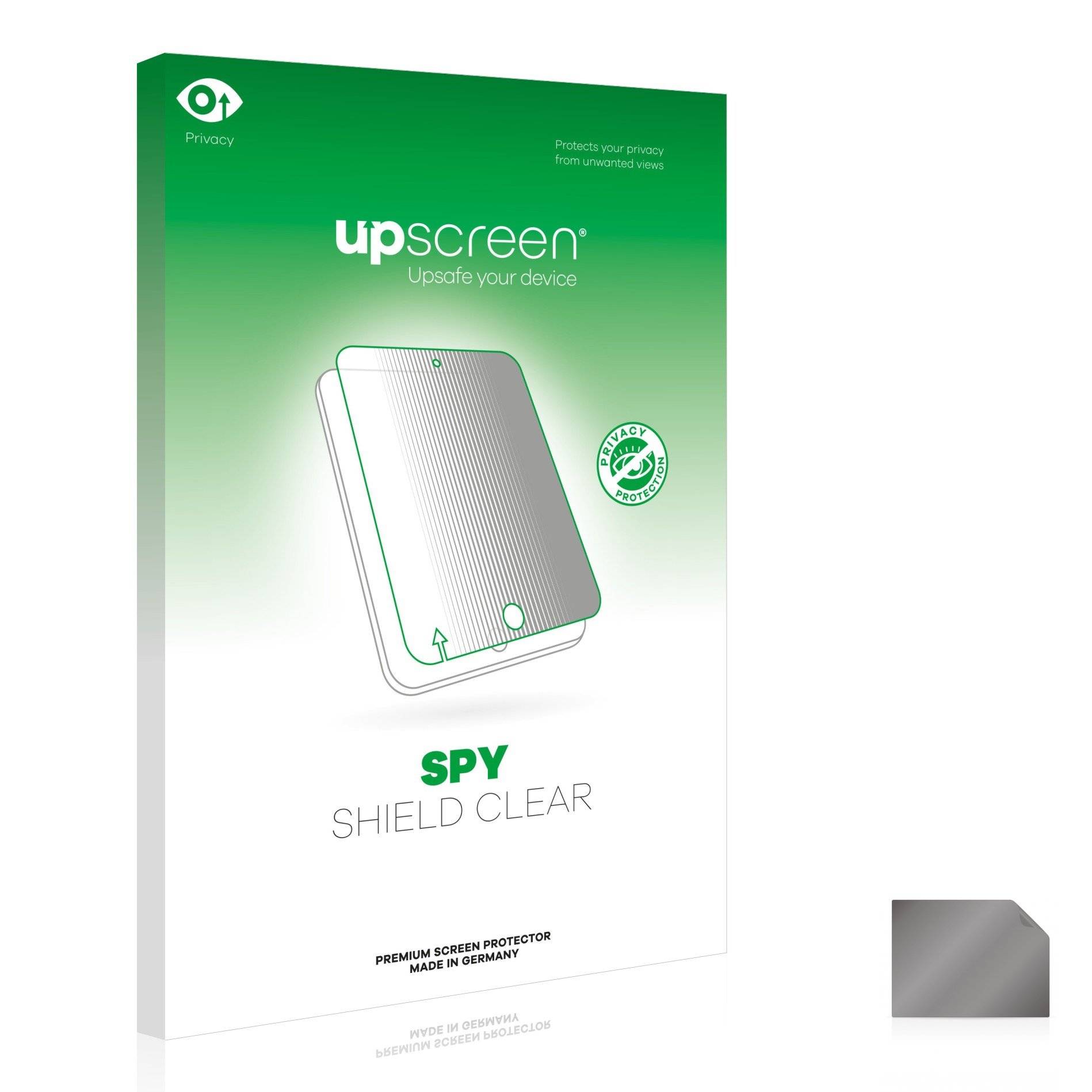 upscreen® Spy Shield Clear Premium Blickschutzfolie für Willpos C10