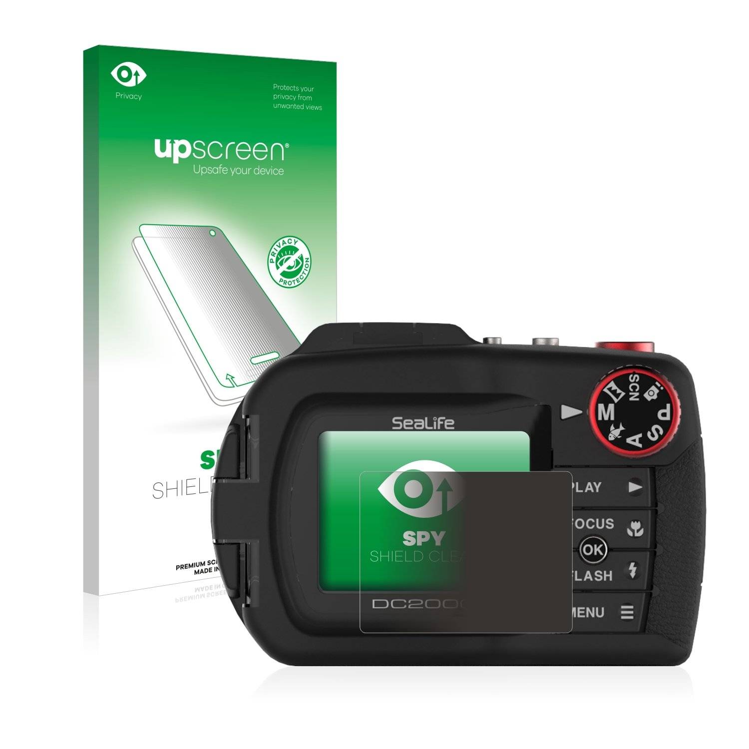 upscreen® Spy Shield Clear Premium Blickschutzfolie für SeaLife DC2000 (1)