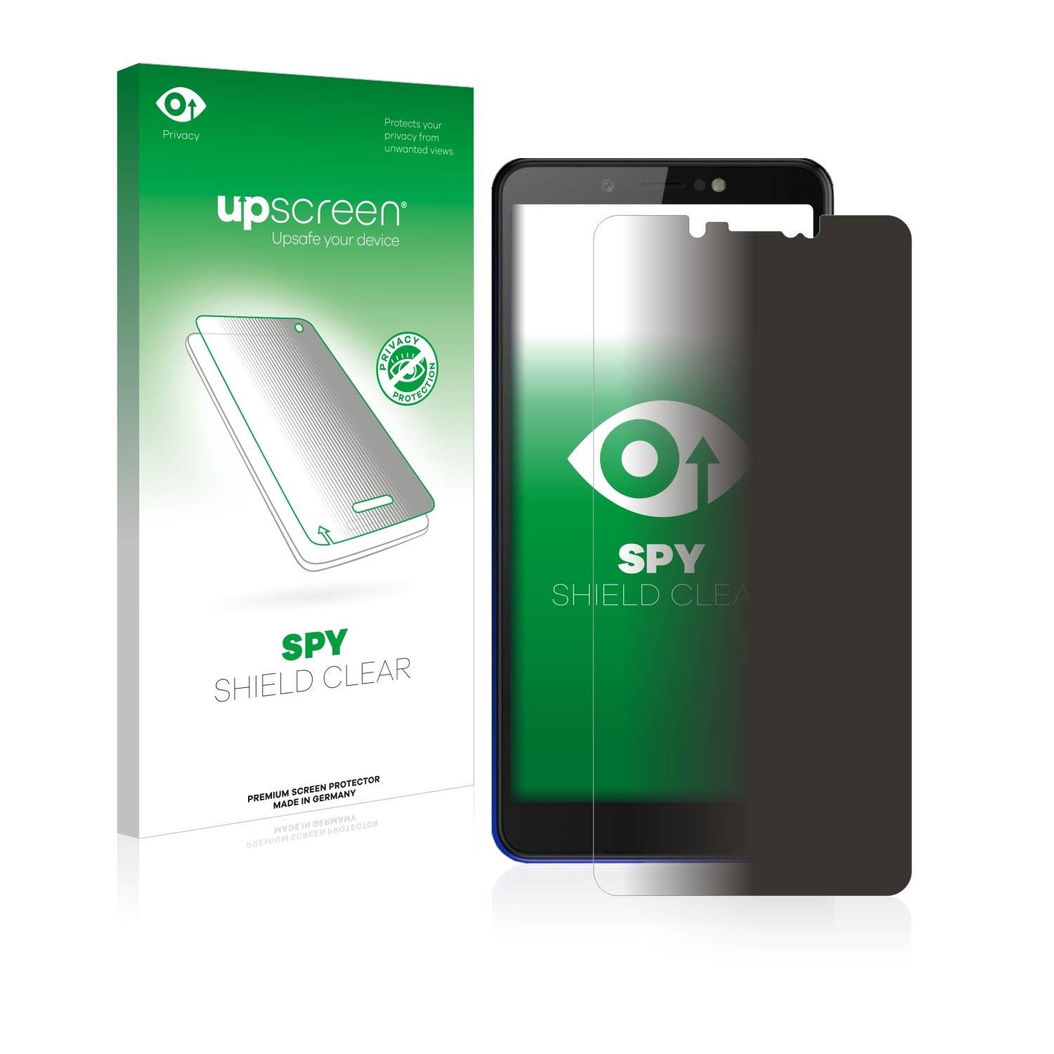 upscreen® Spy Shield Clear Premium Blickschutzfolie für Tecno Camon iACE2