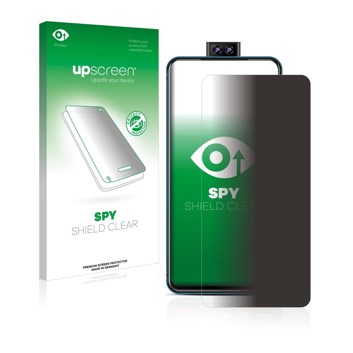 upscreen® Spy Shield Clear Premium Blickschutzfolie für Energizer Power Max P18K Pop