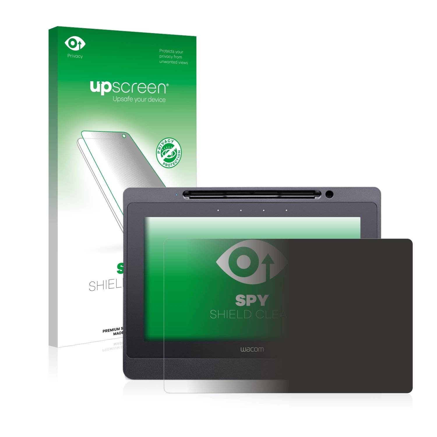 upscreen® Spy Shield Clear Premium Blickschutzfolie für Wacom DTU-1141