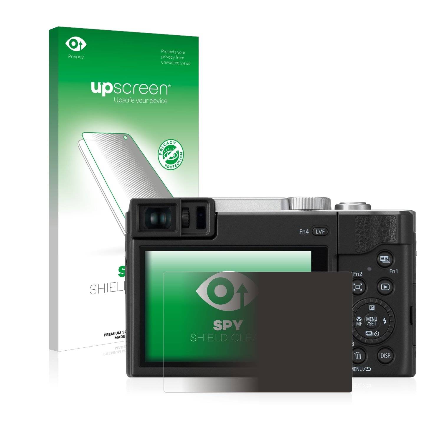 upscreen® Spy Shield Clear Premium Blickschutzfolie für Panasonic Lumix DC-TZ96