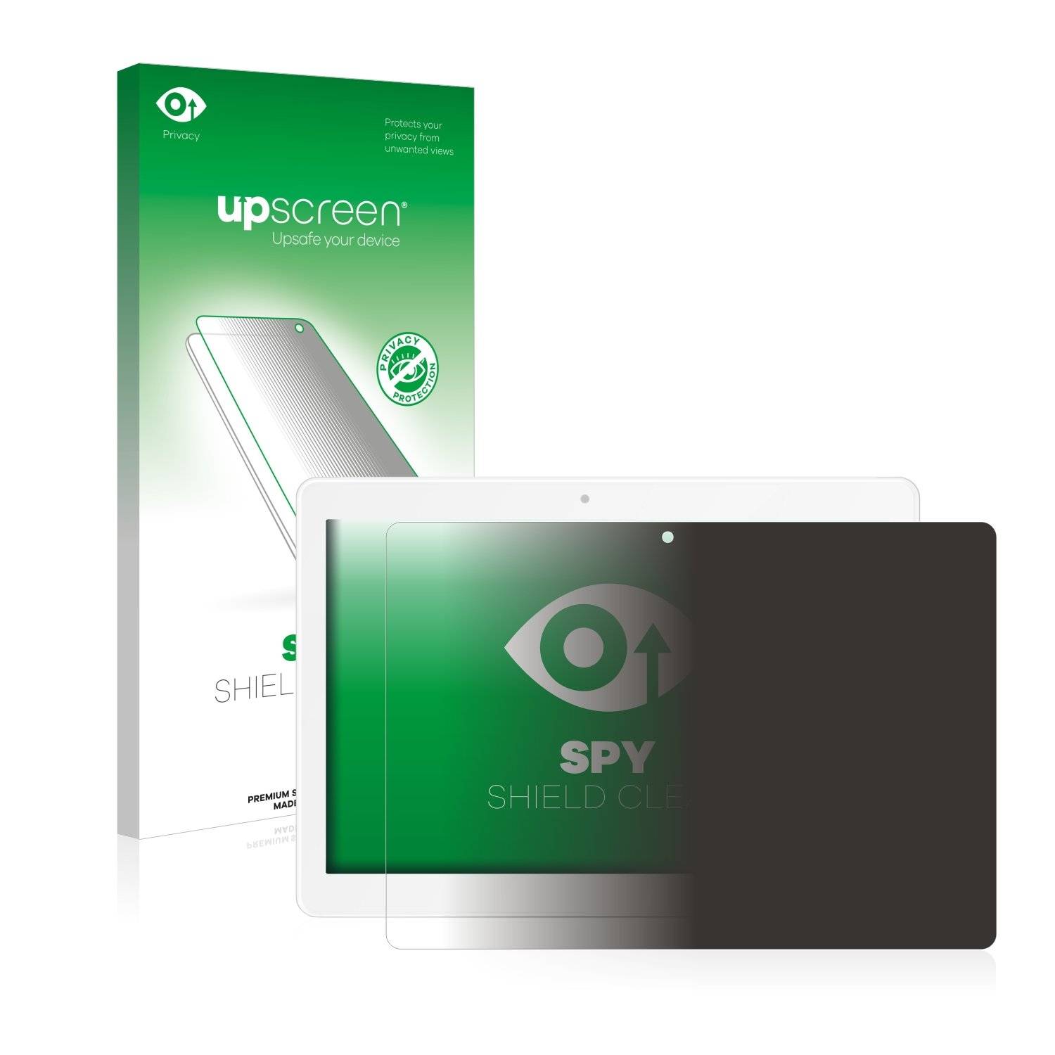 upscreen® Spy Shield Clear Premium Blickschutzfolie für TrekStor SurfTab breeze 10.1 Quad 3G