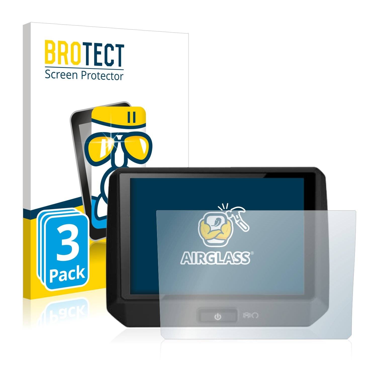 3x BROTECT® AirGlass® Panzerglasfolie für Flyer Display D1