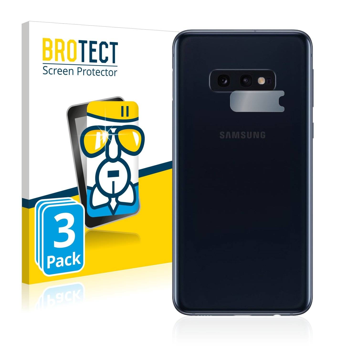 3x BROTECT® AirGlass® Panzerglasfolie für Samsung Galaxy S10e (Kamera auf der Rückseite)