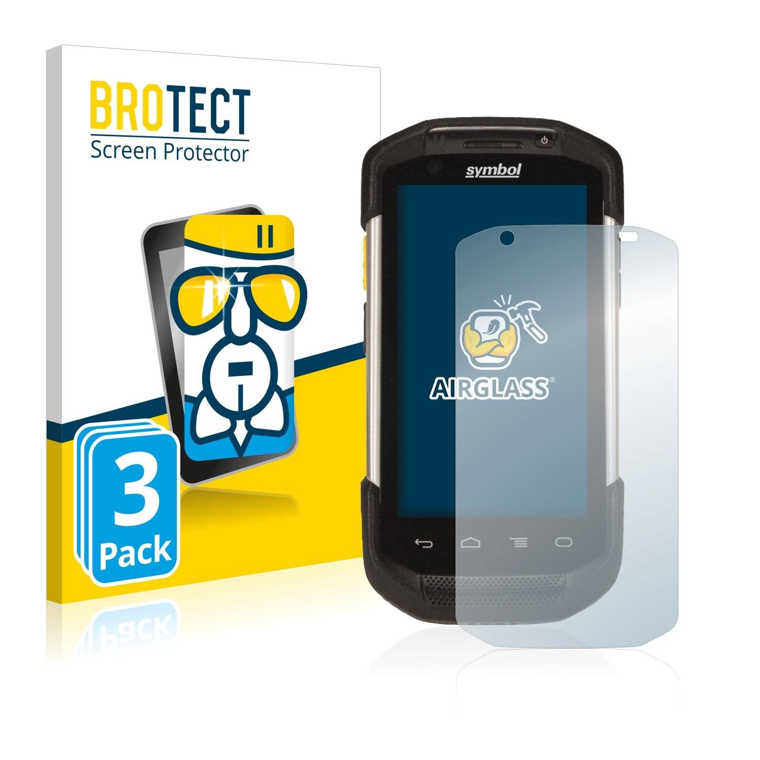 3x BROTECT® AirGlass® Panzerglasfolie für Zebra TC77