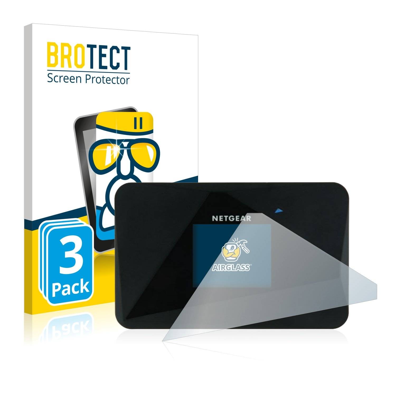 3x BROTECT® AirGlass® Panzerglasfolie für Netgear AirCard 785