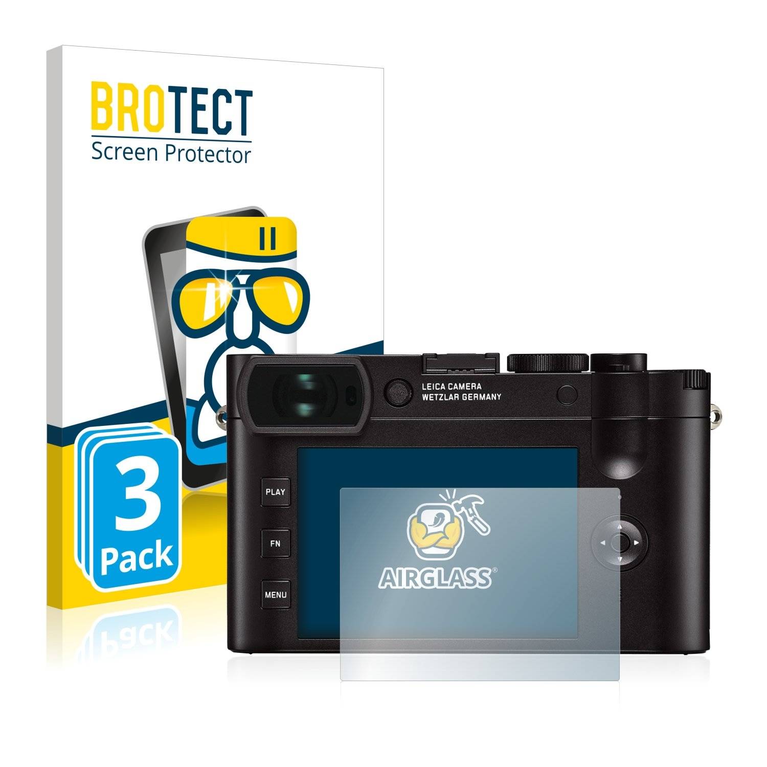 3x BROTECT® AirGlass® Panzerglasfolie für Leica Q2