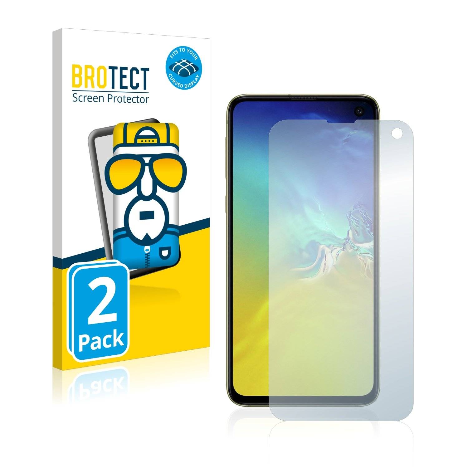 2x BROTECT® Flex Full-Cover Displayschutzfolie für Samsung Galaxy S10e