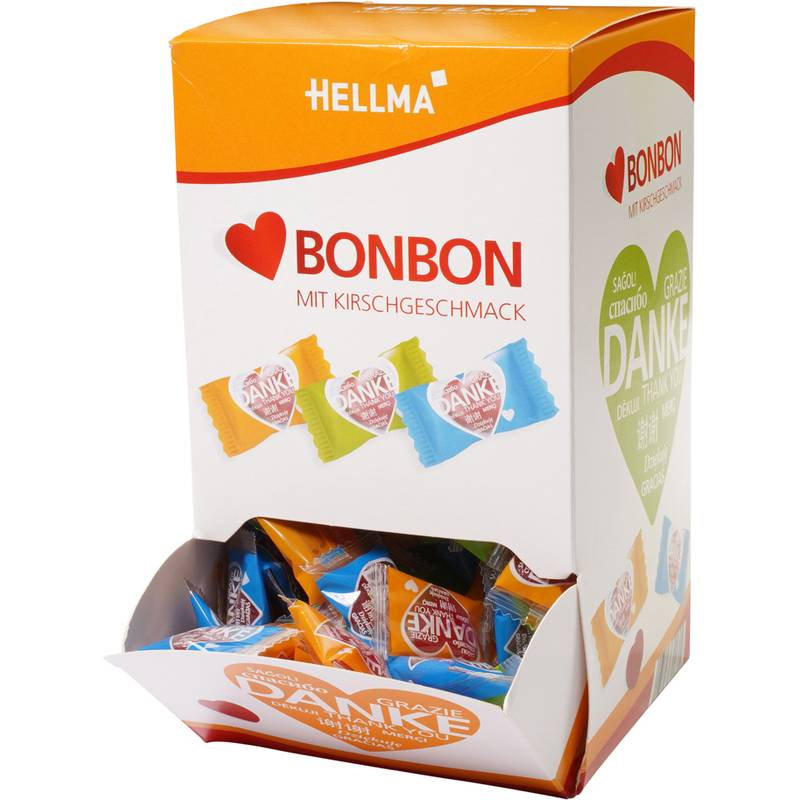 HELLMA Herz-Bonbons "DANKE", im Displaykarton