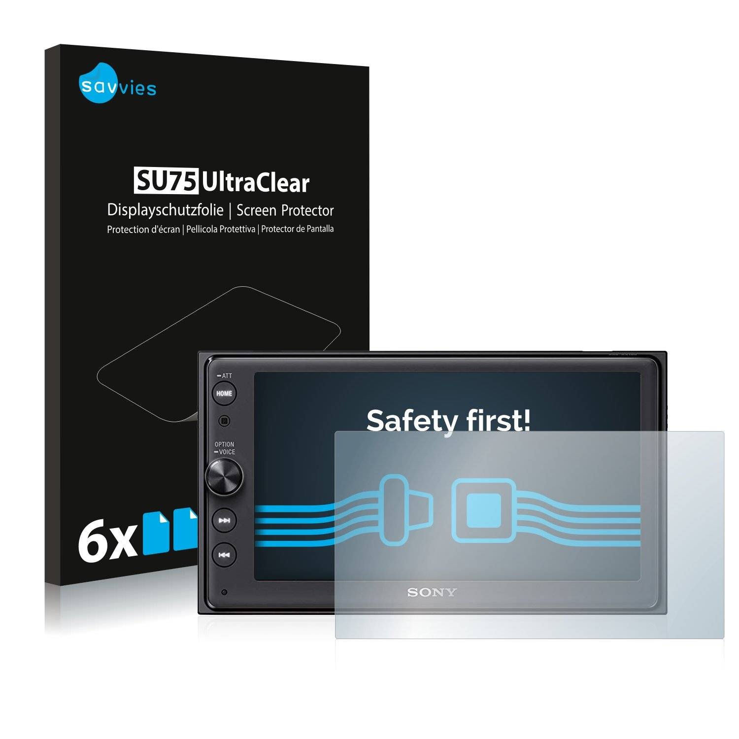 6 Savvies SU7 Displayschutzfoli fü Son XAV-AX100