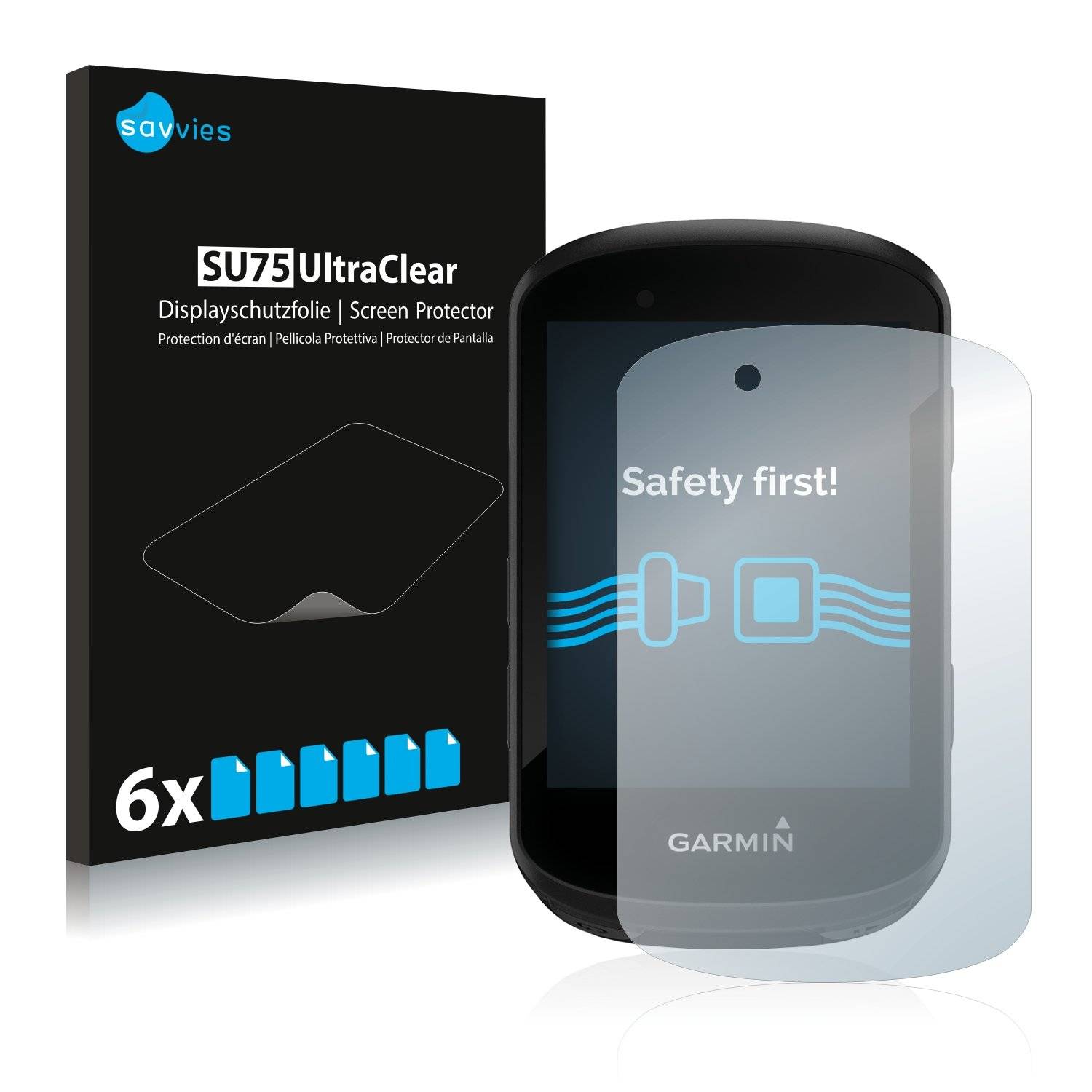 6 Savvies SU7 Displayschutzfoli fü Garmi Edg 530