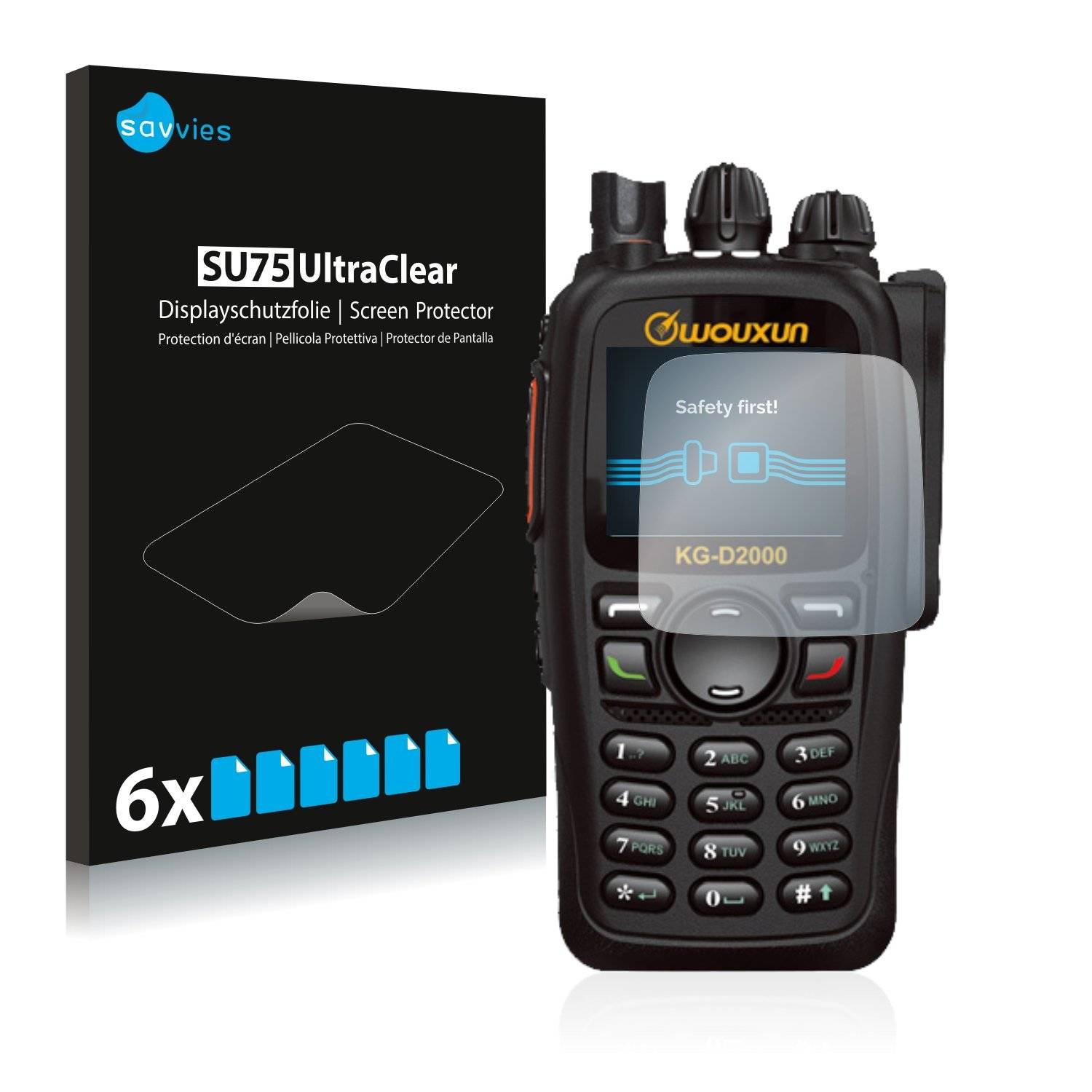 6 Savvies SU7 Displayschutzfoli fü Wouxu KG-D2000
