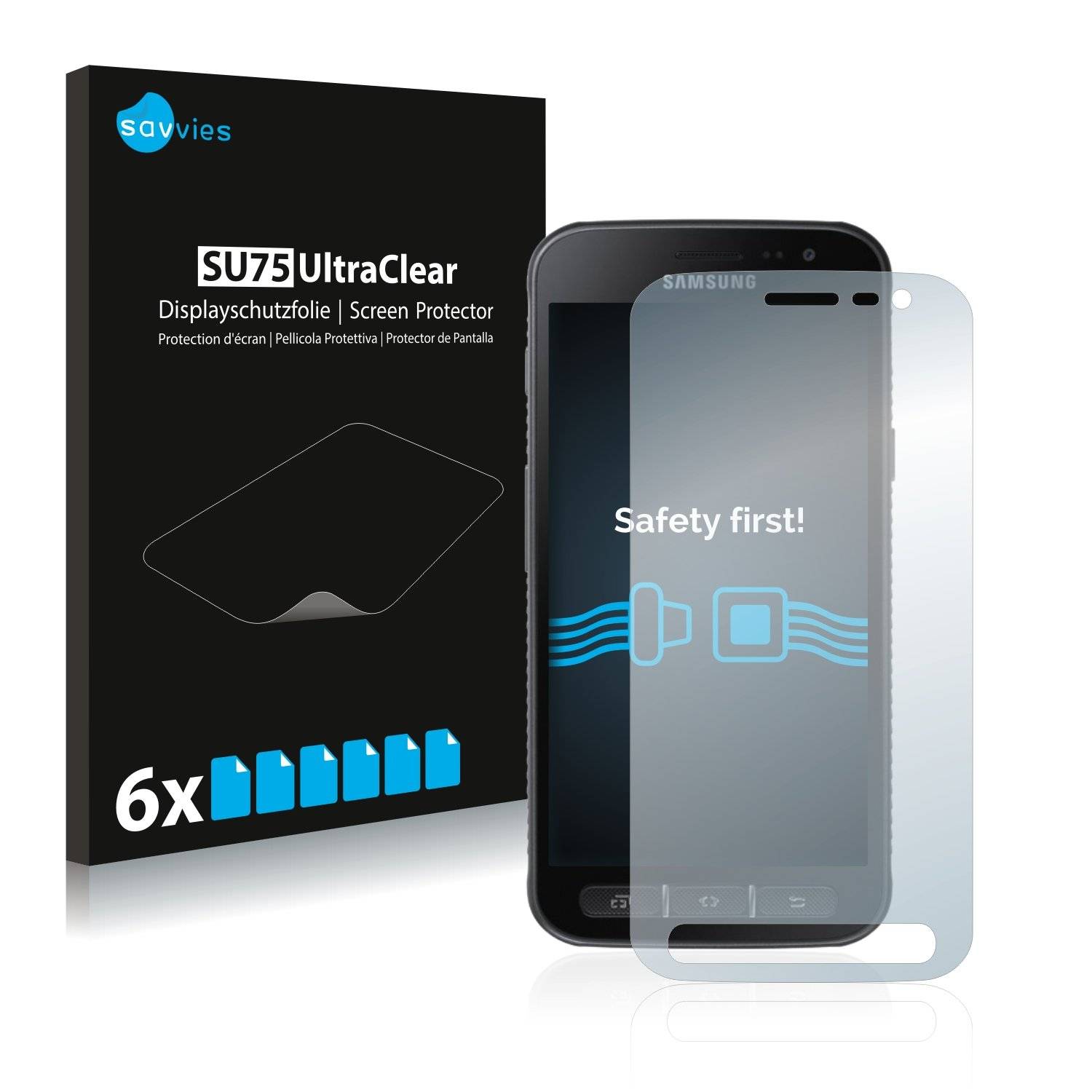 6 Savvies SU7 Displayschutzfoli fü Samsun Galax Xcove 4s