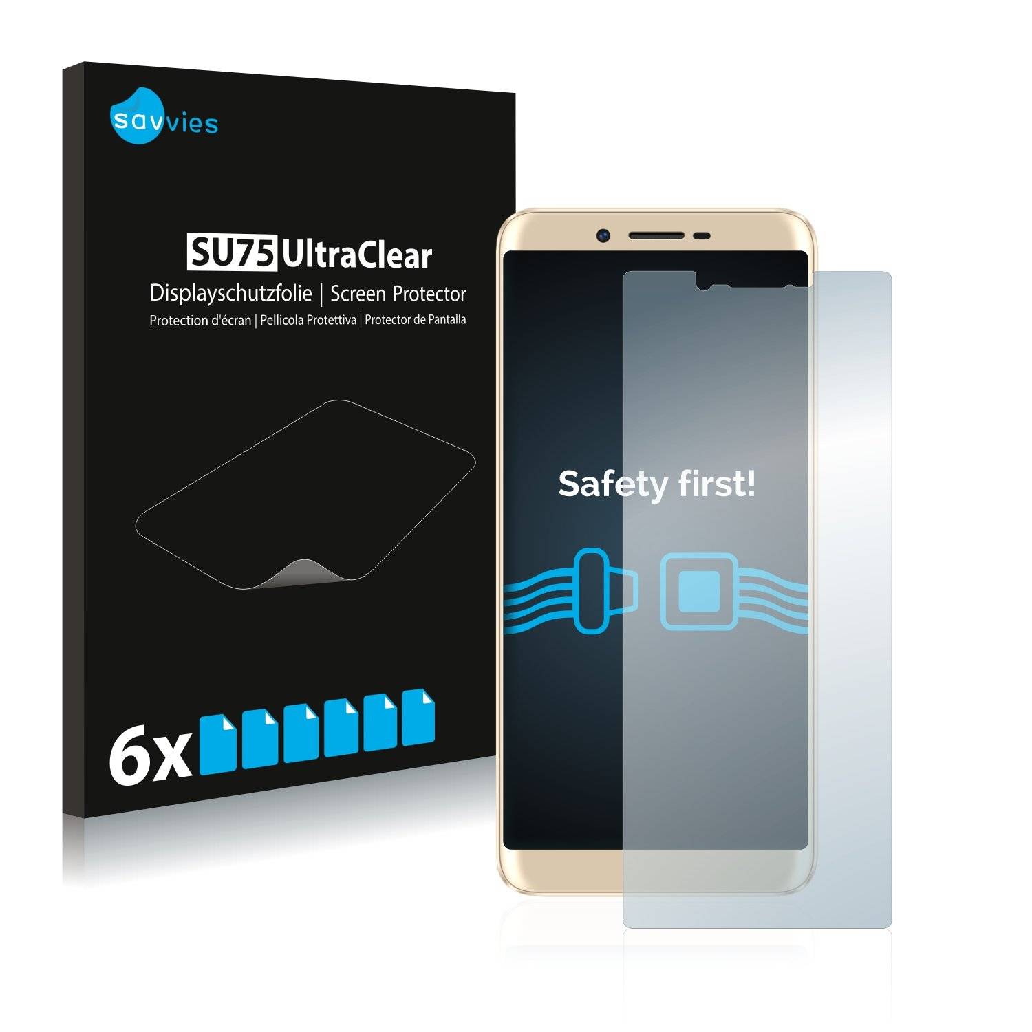 6 Savvies SU7 Displayschutzfoli fü Dooge X60L