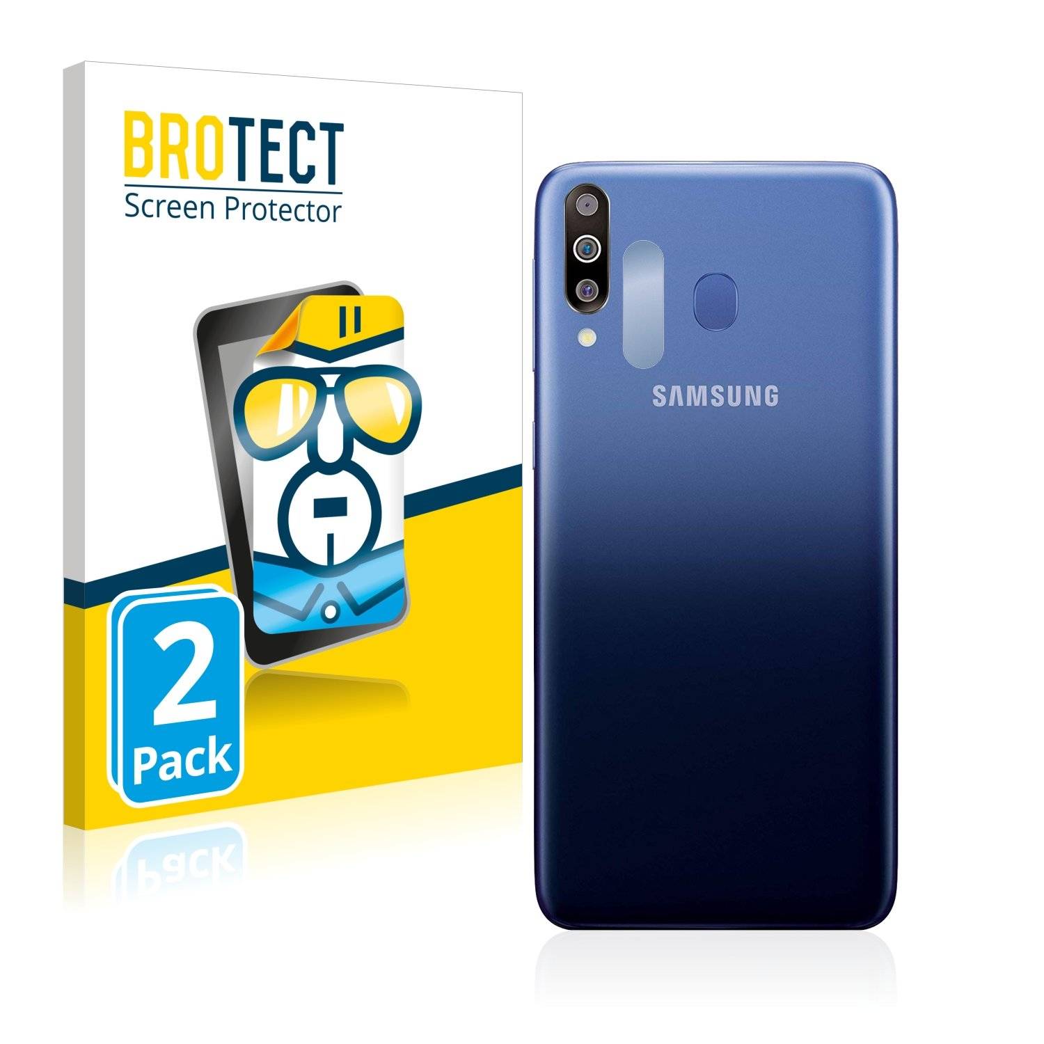 2 BROTECT HD-Clea Displayschutzfoli fü Samsun Galax M3 (Kamer au de Rückseite)