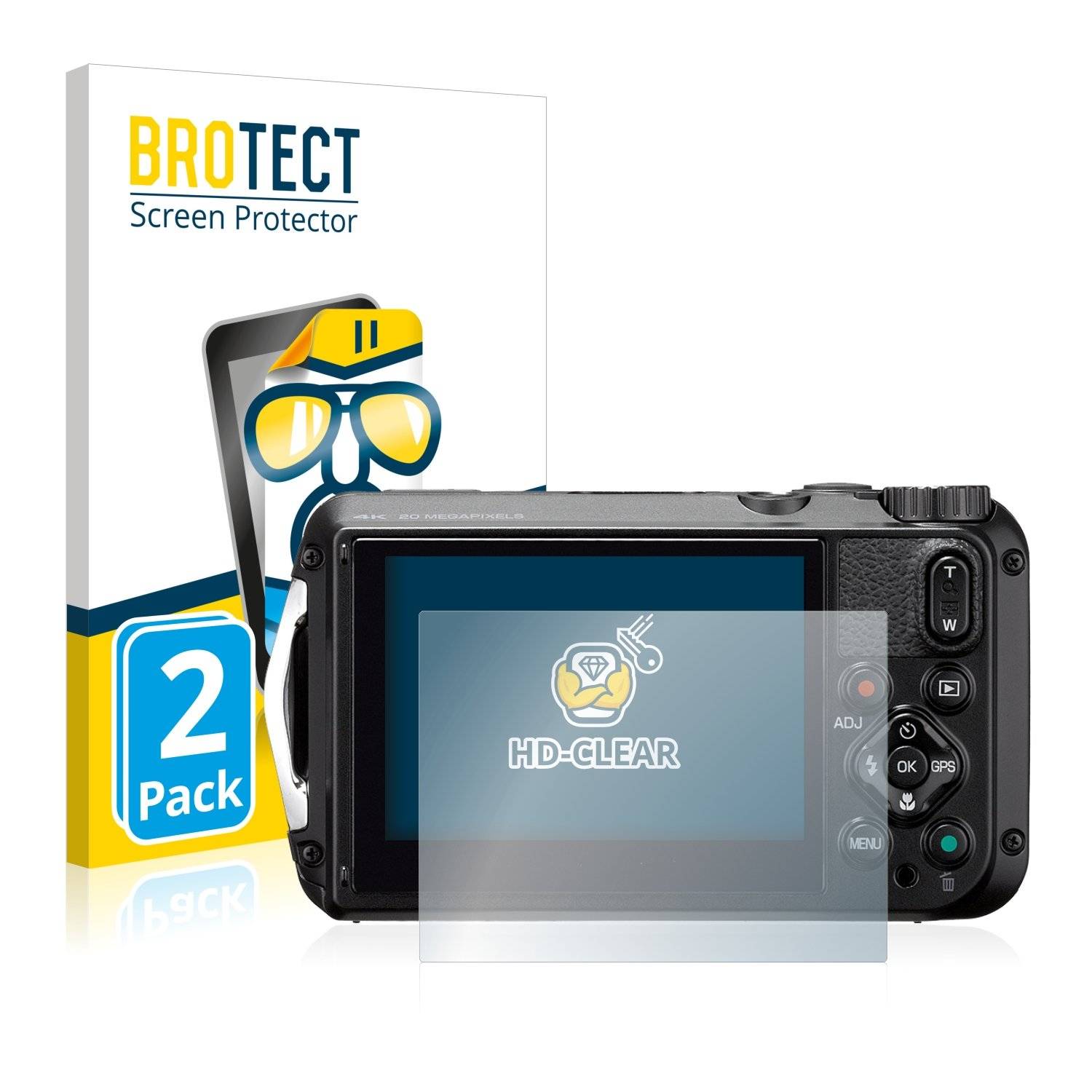 2 BROTECT HD-Clea Displayschutzfoli fü Rico G900SE